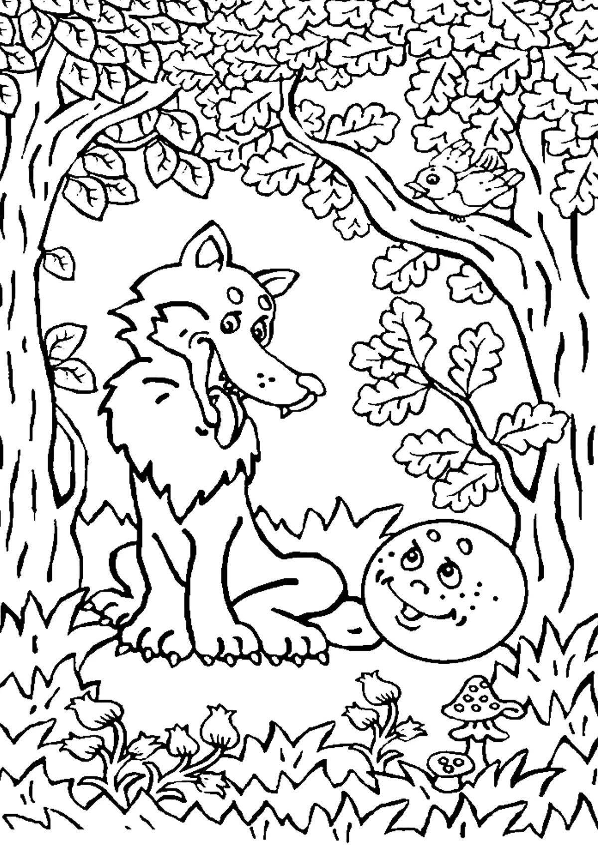 Adorable fox and rabbit coloring book