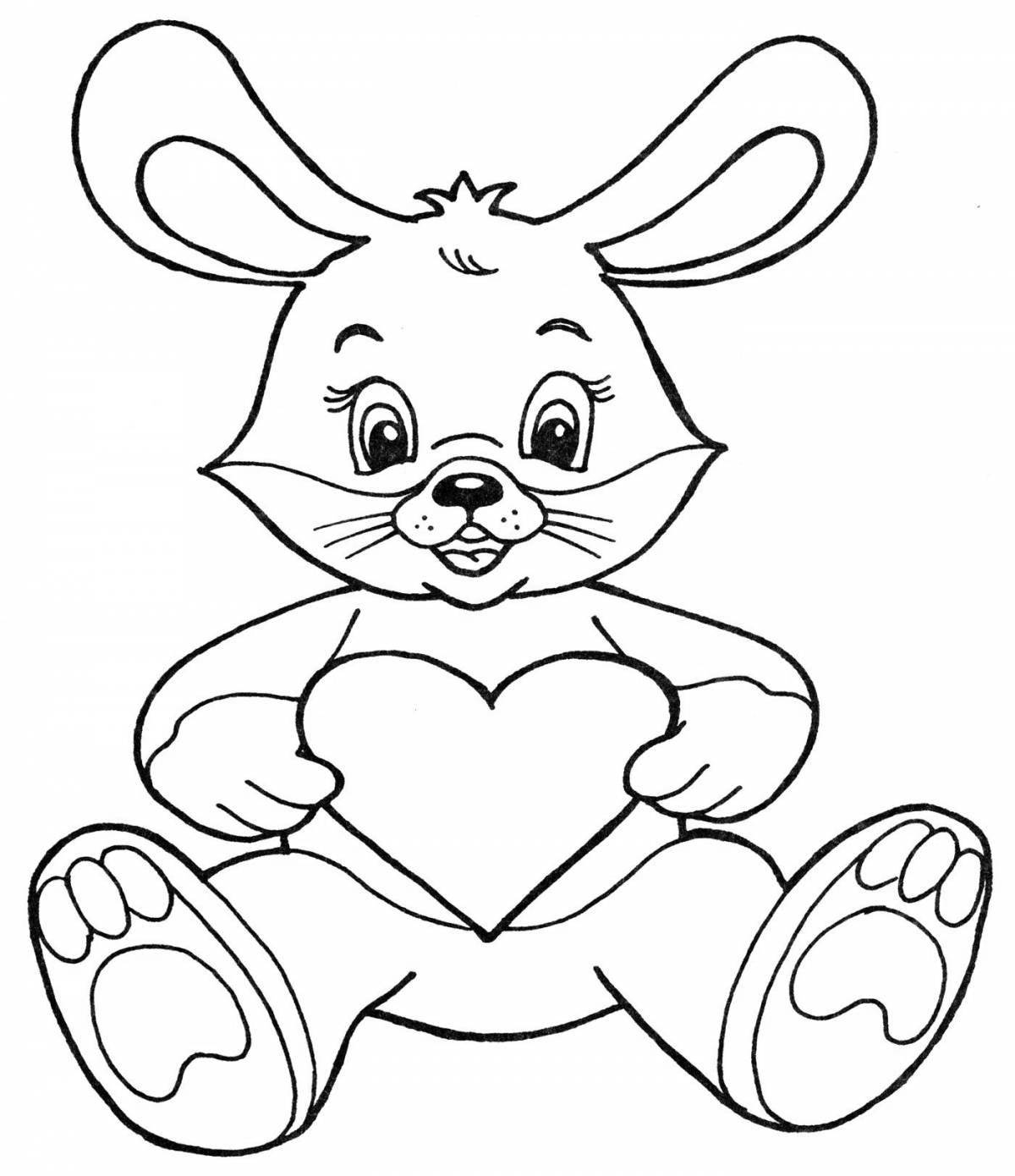 Photo Adorable bunny coloring book