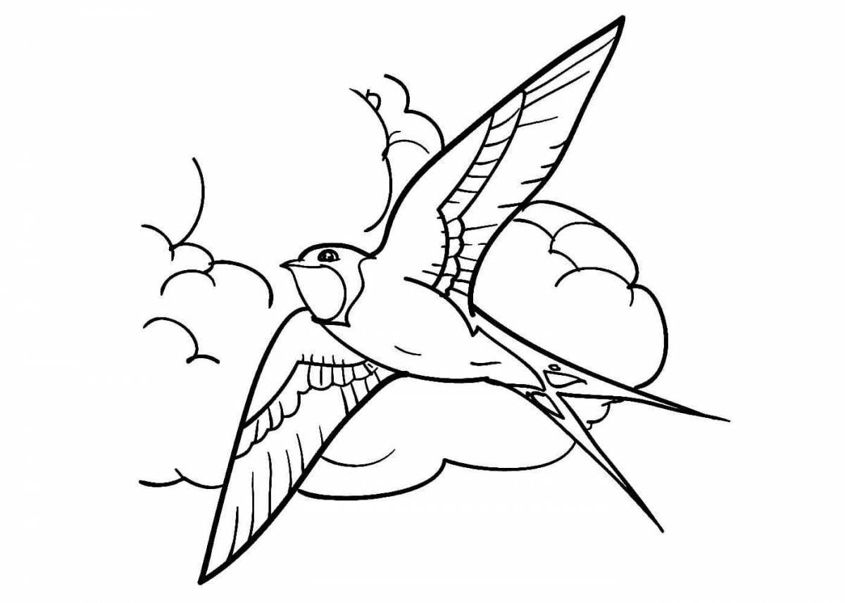 Miraculous migratory birds coloring pages for kids