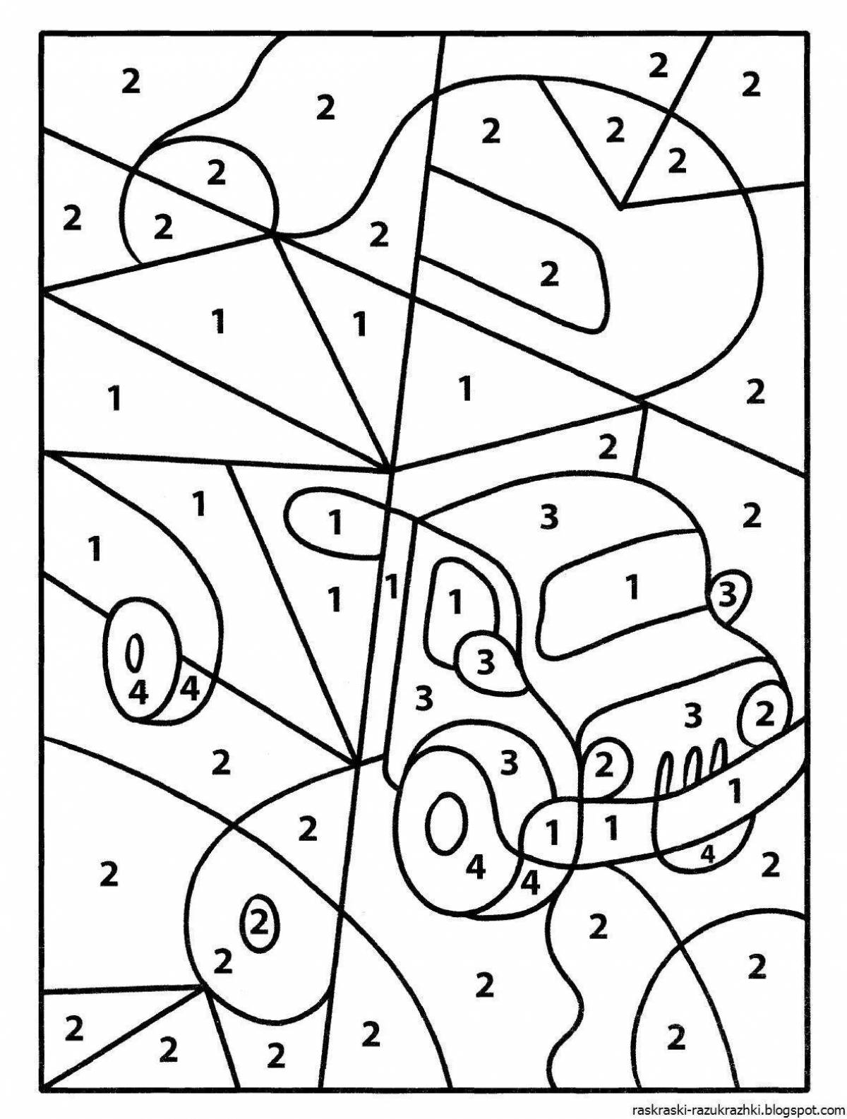 Color-crazy spell coloring page для детей 7-8 лет