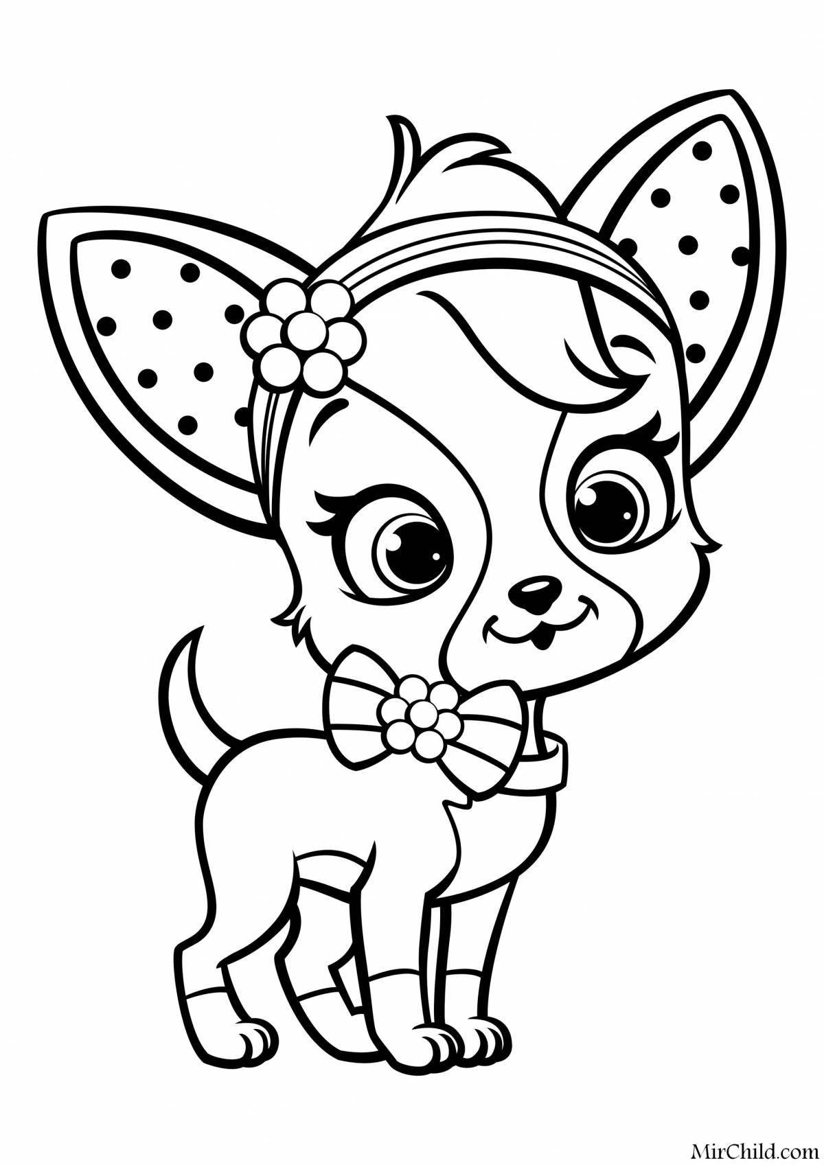 Adorable coloring book for children 5-6 years old for girls animals