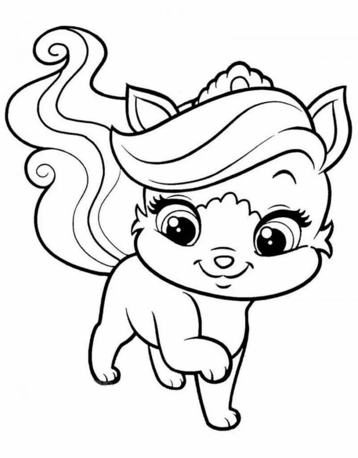 Coloring pages for children 5-6 years old for girls animals