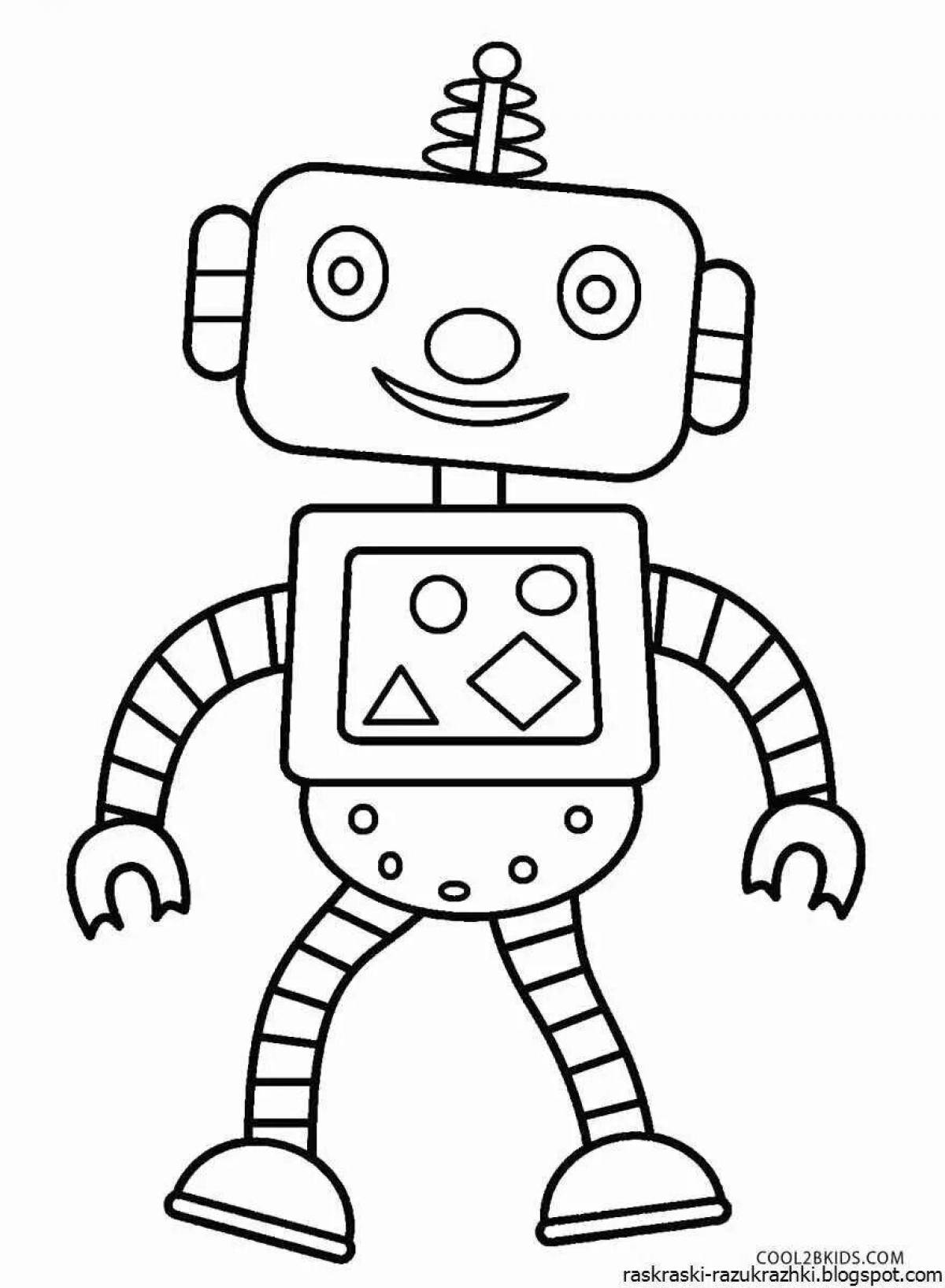 Intriguing coloring robots for boys 5-6 years old