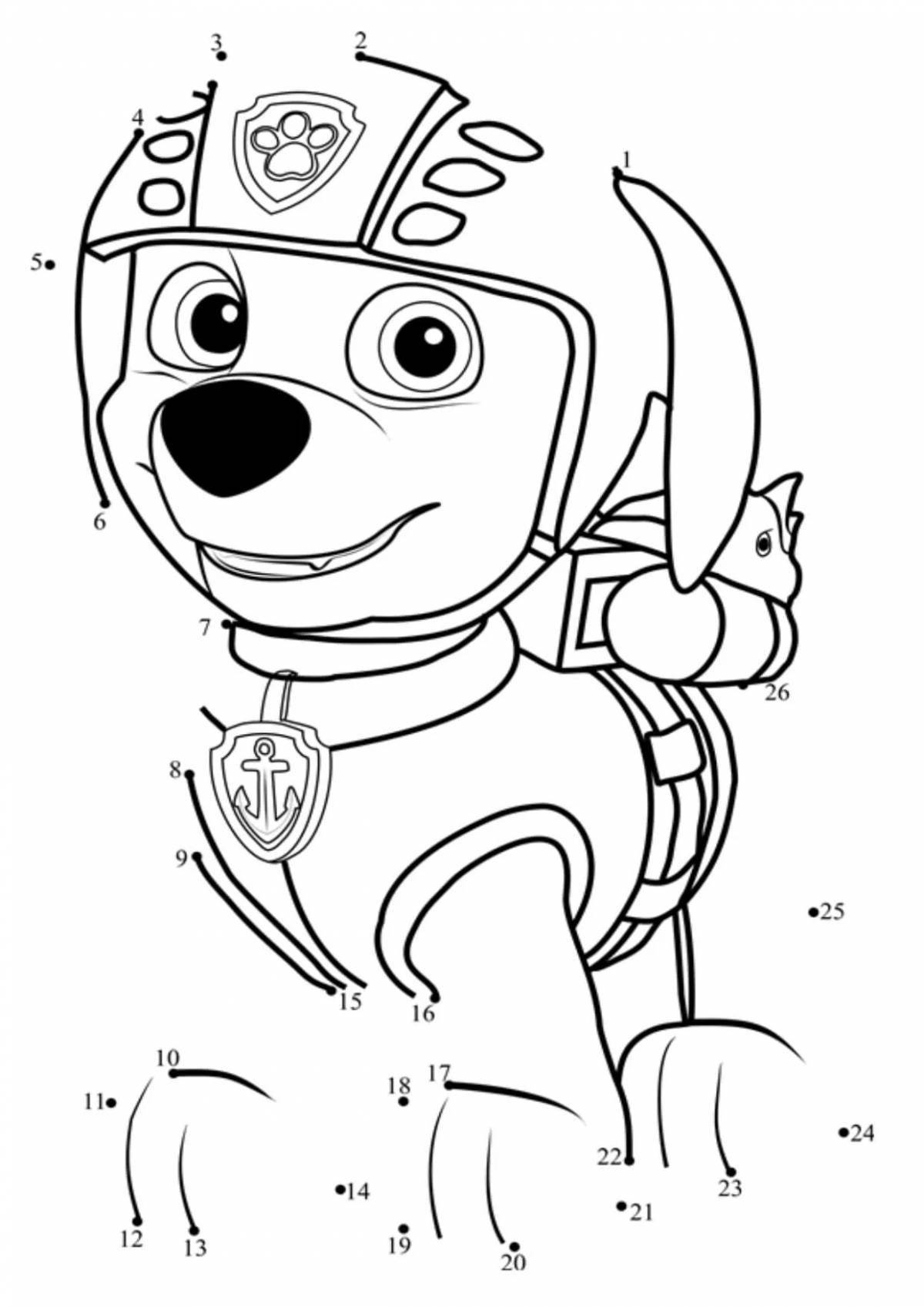 Развлекательная раскраска «щенячий патруль» для детей 5-6 лет