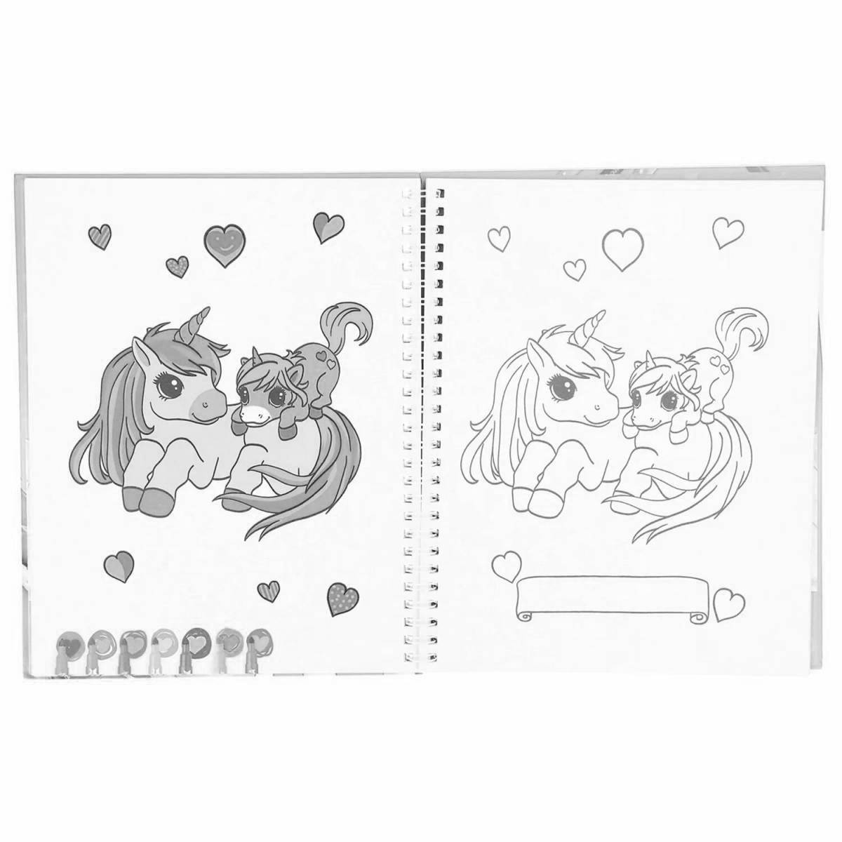 Colourful coloring book for girls