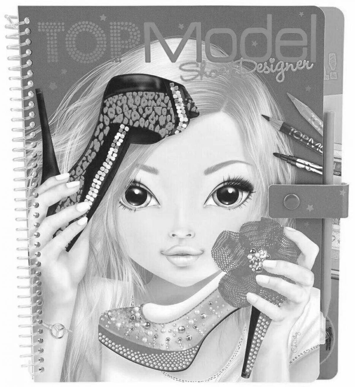 Exquisite coloring book for girls