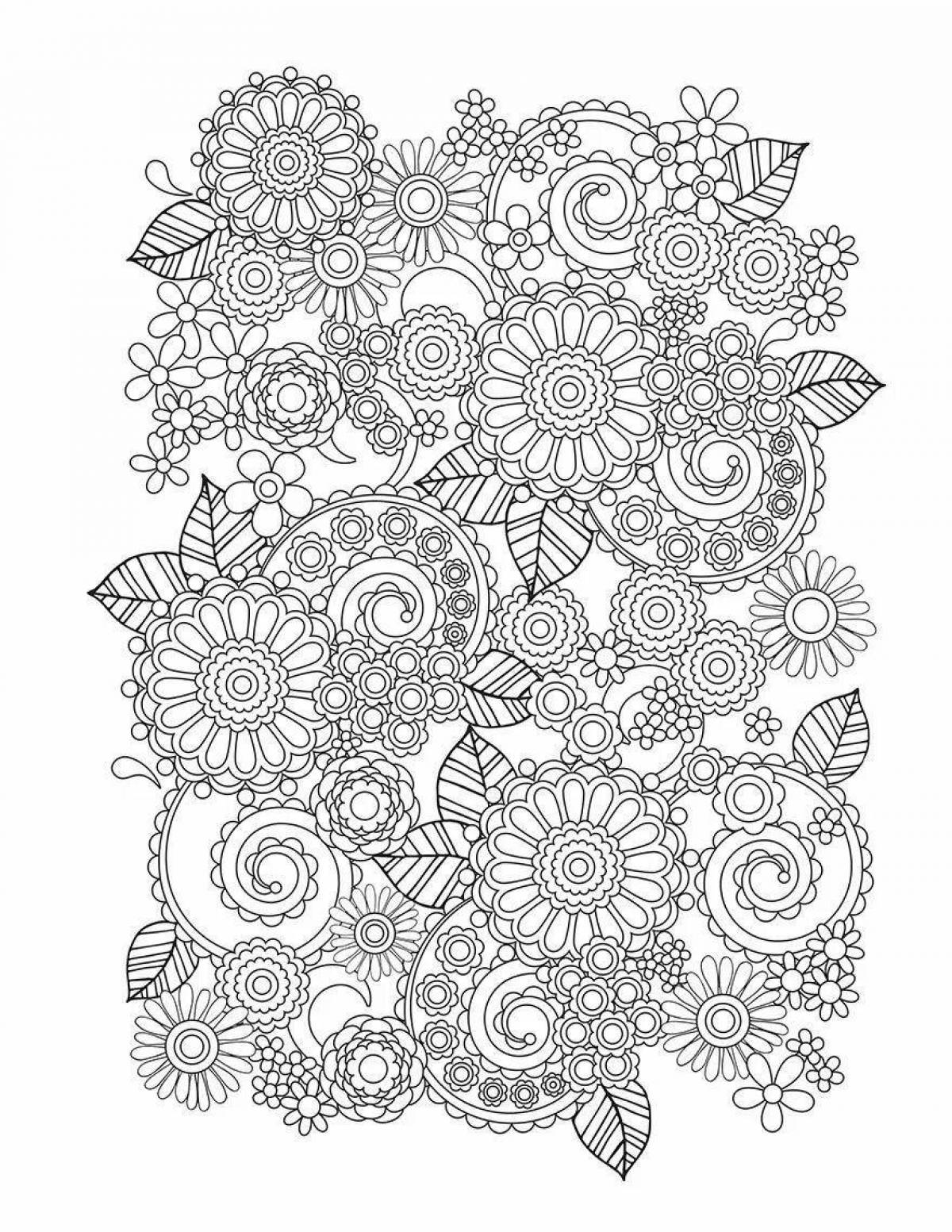 Bright anti-stress coloring book for adults