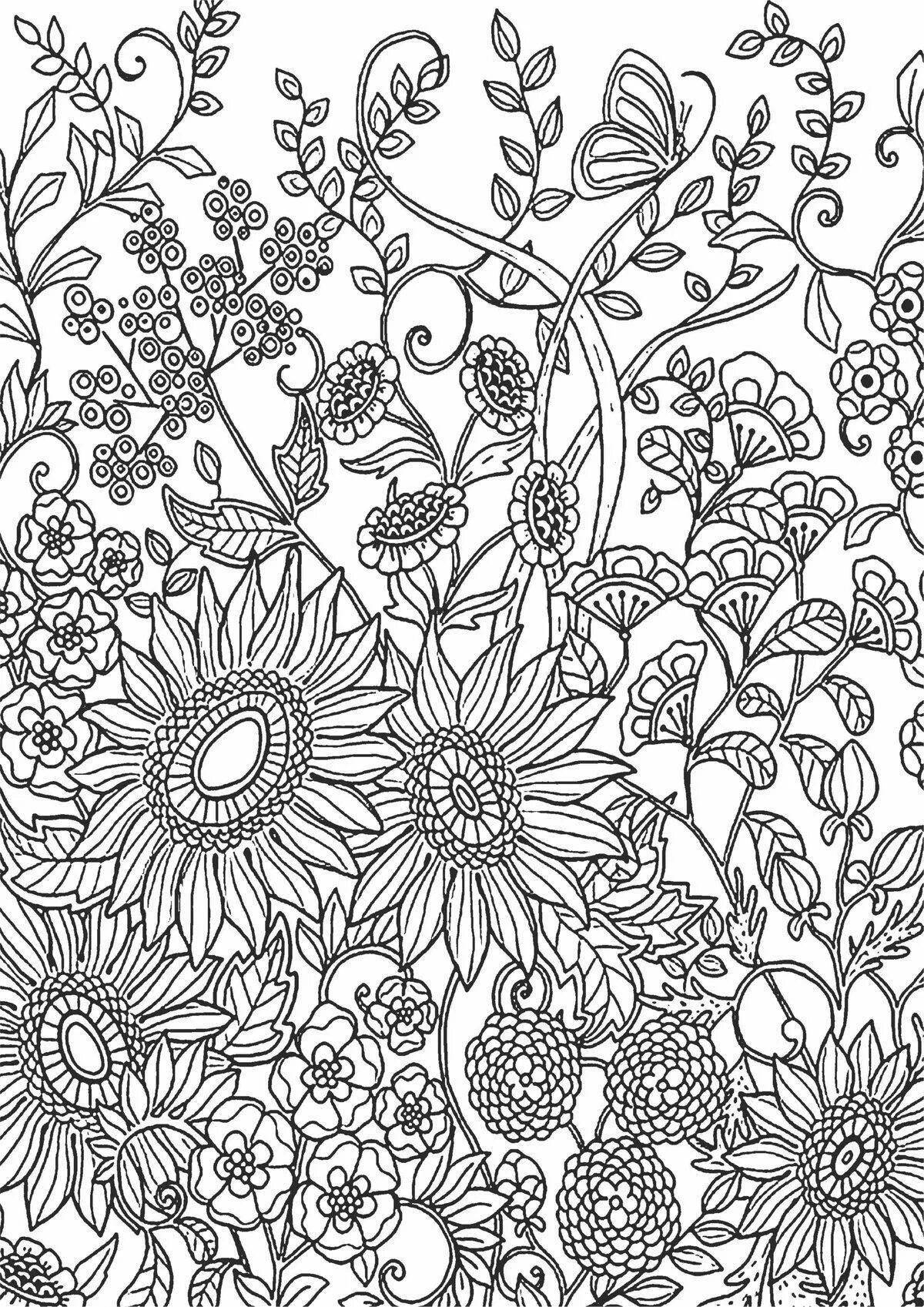 Exquisite anti-stress coloring book for adults