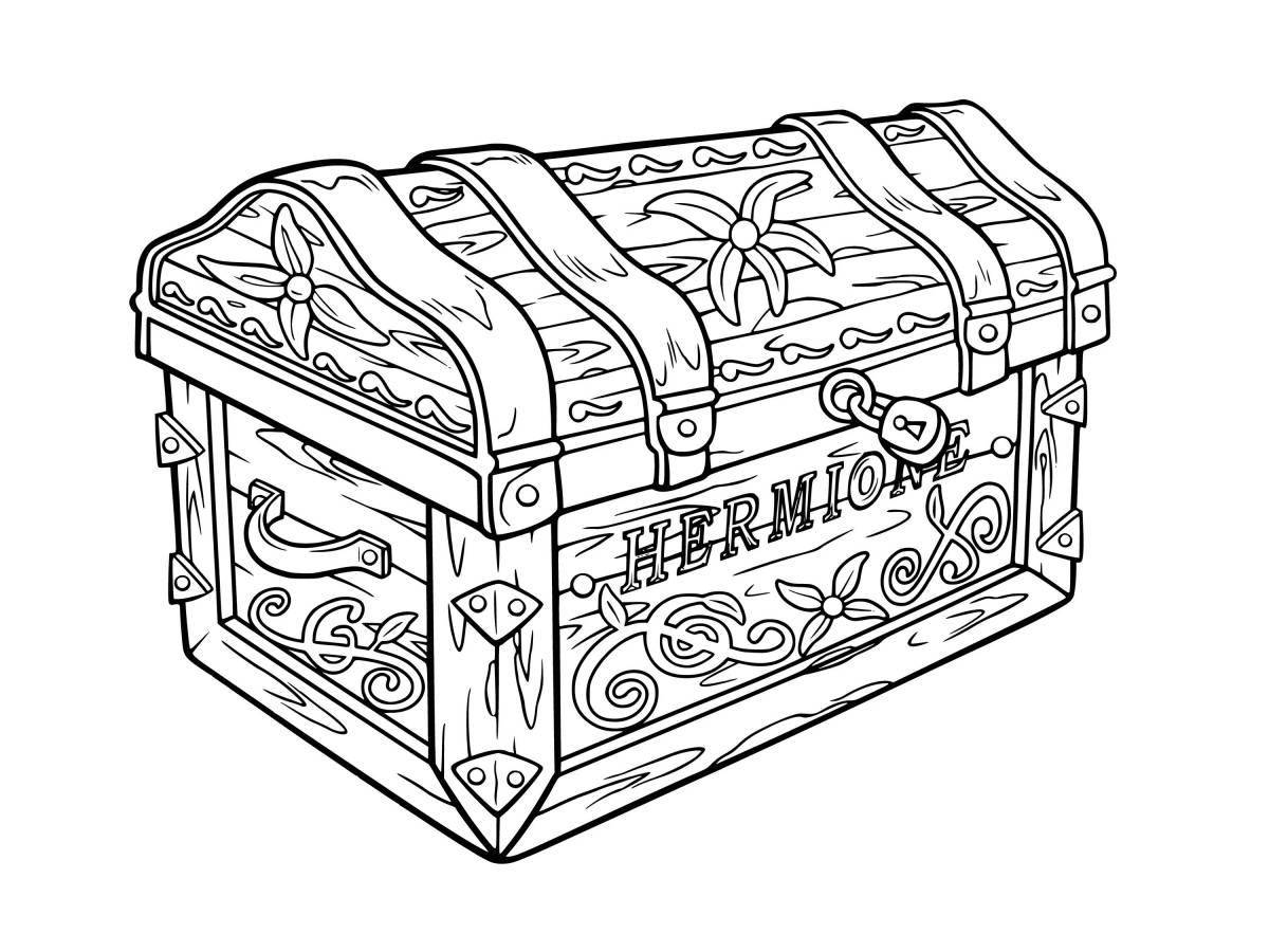 Coloring book dazzling jewelry box for kids