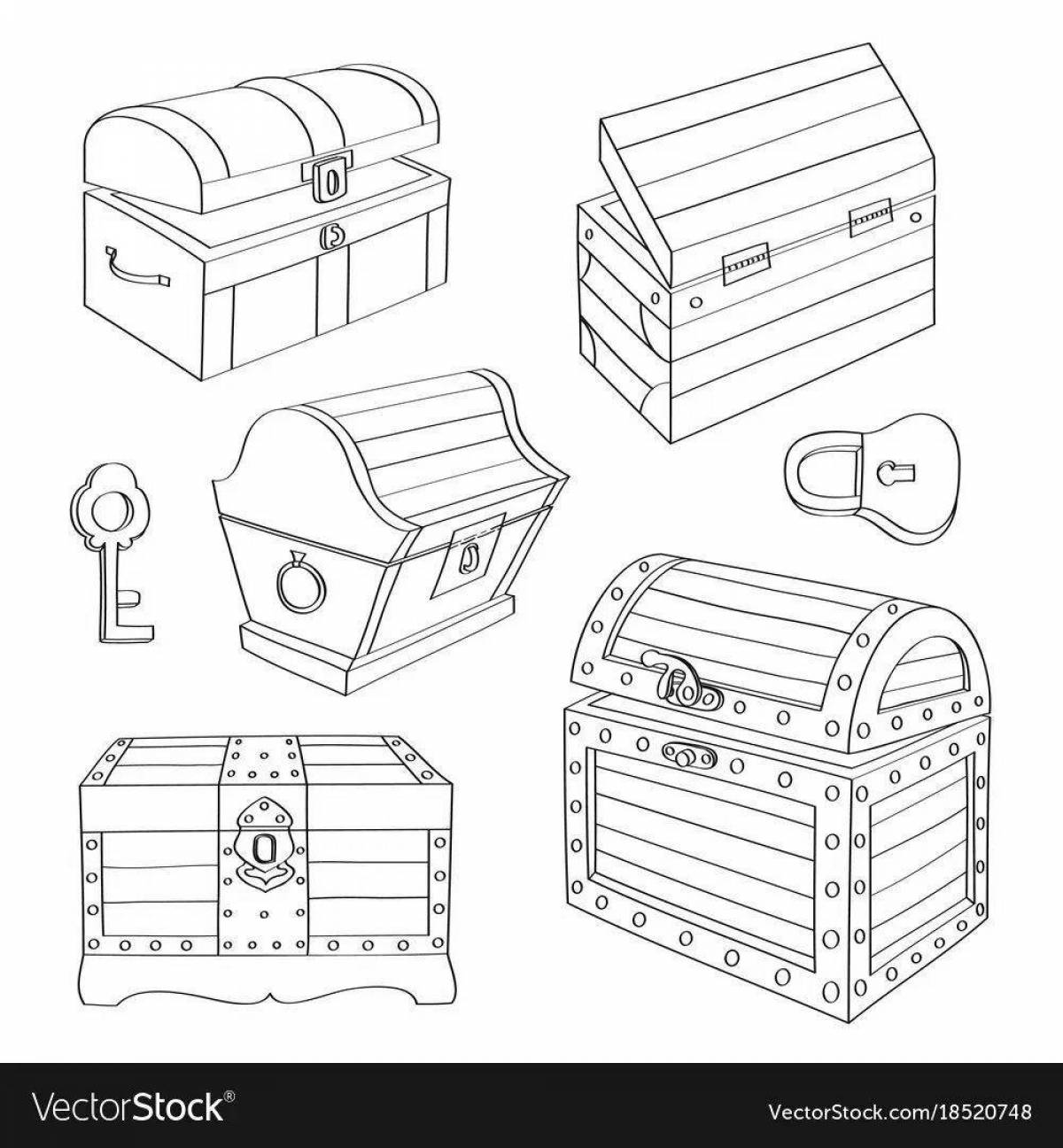 Glowing Jewelry Box coloring book for preschoolers