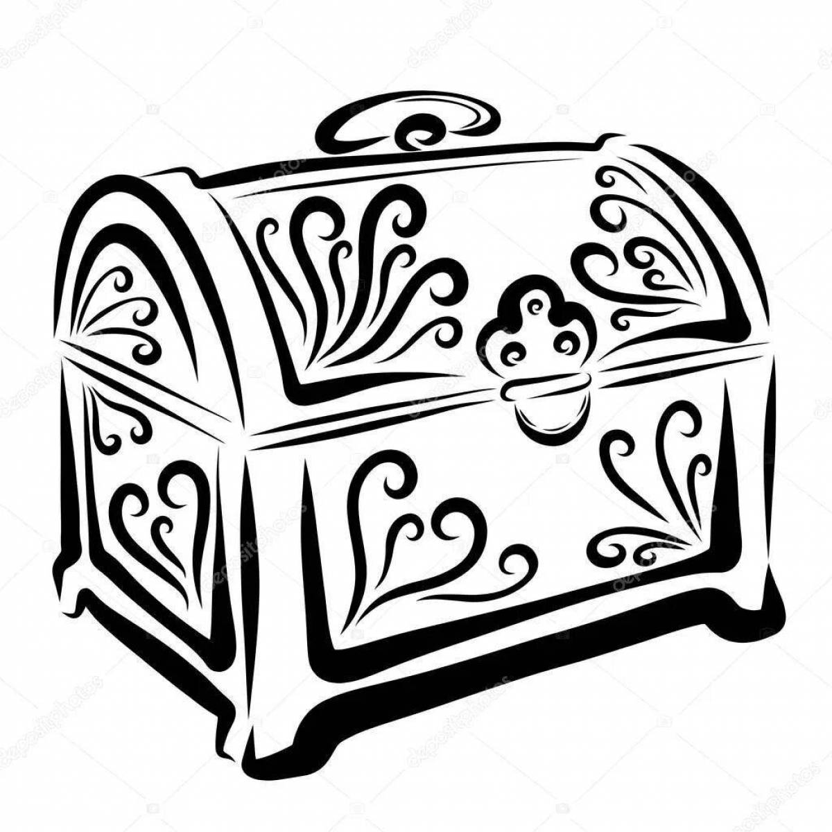 Fabulous jewelry box coloring book for kids