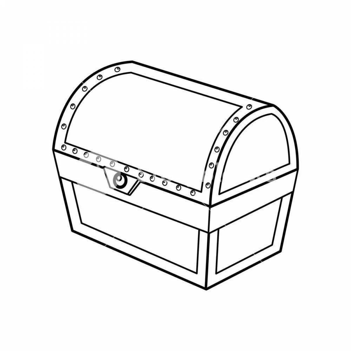 Gorgeous Jewelry Box Coloring Page for Preschoolers