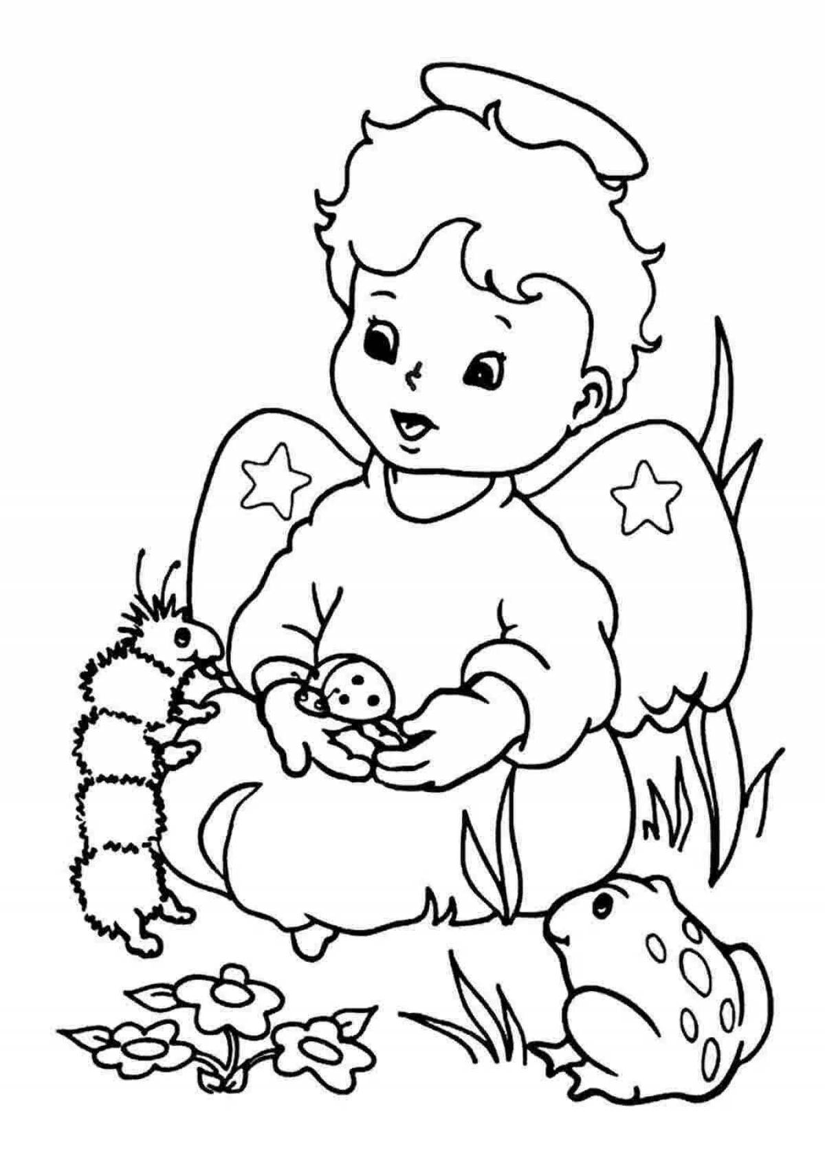 Great angel coloring book for kids