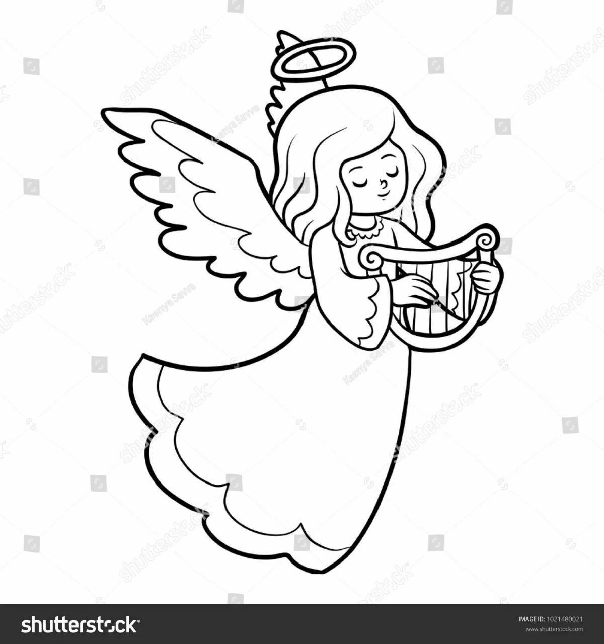 Divine coloring angel for kids