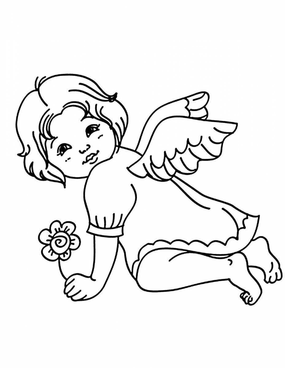 Sky-blessed angel coloring book for kids