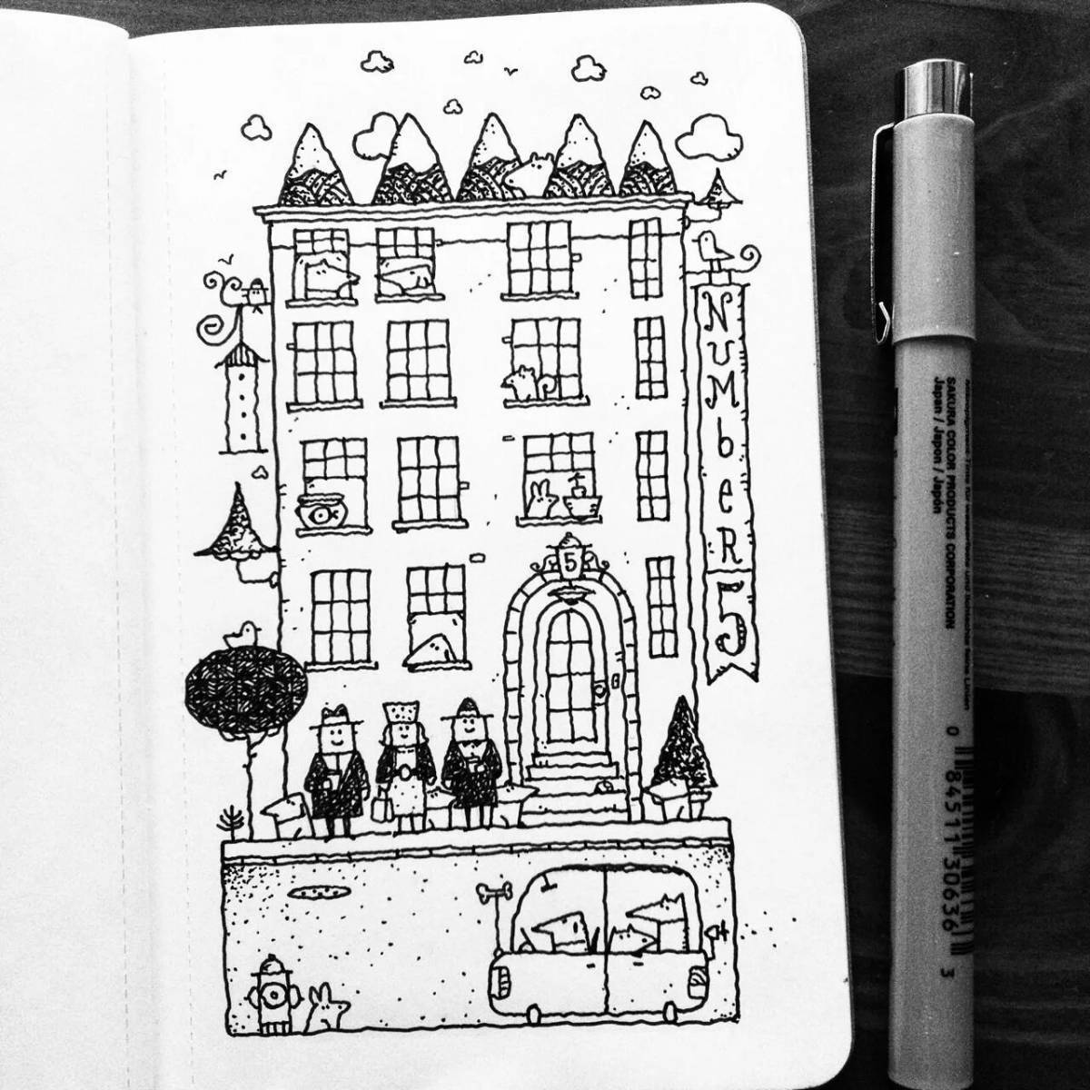 Креативные раскраски рисунки в альбоме