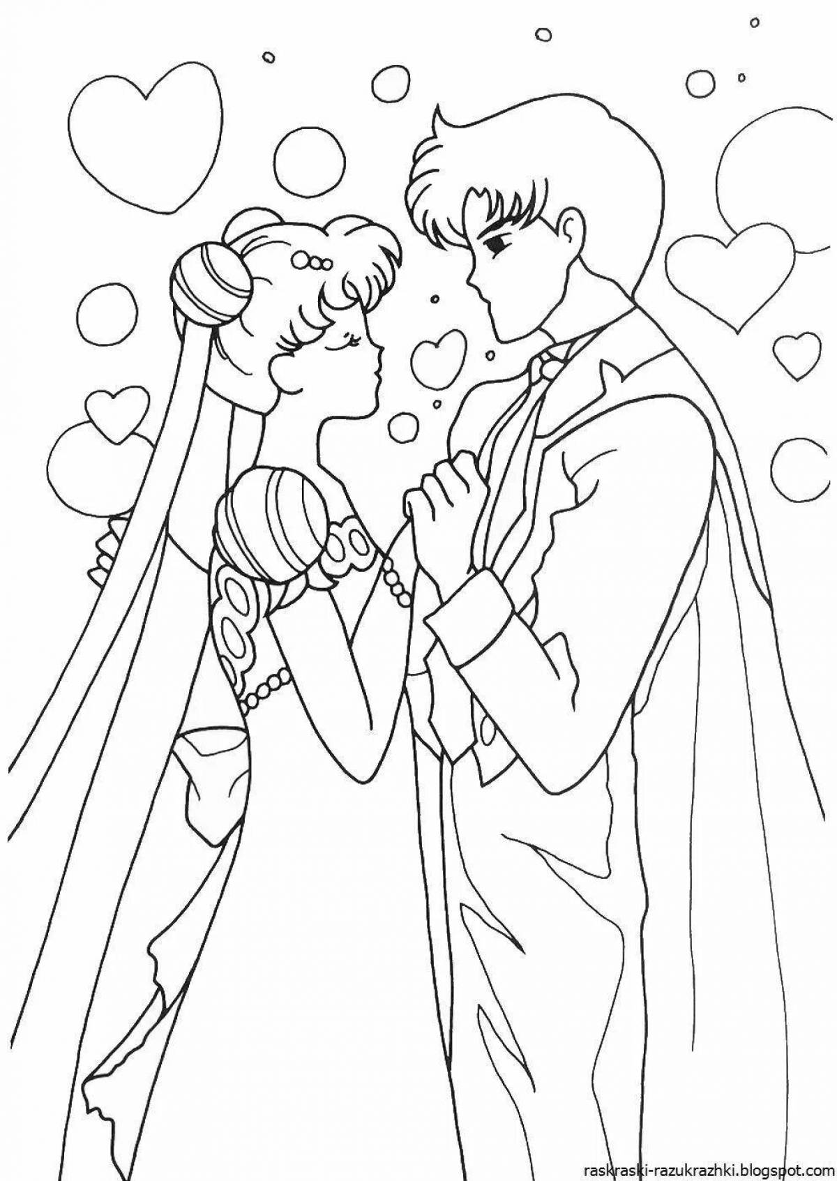 Sweet couple coloring pages
