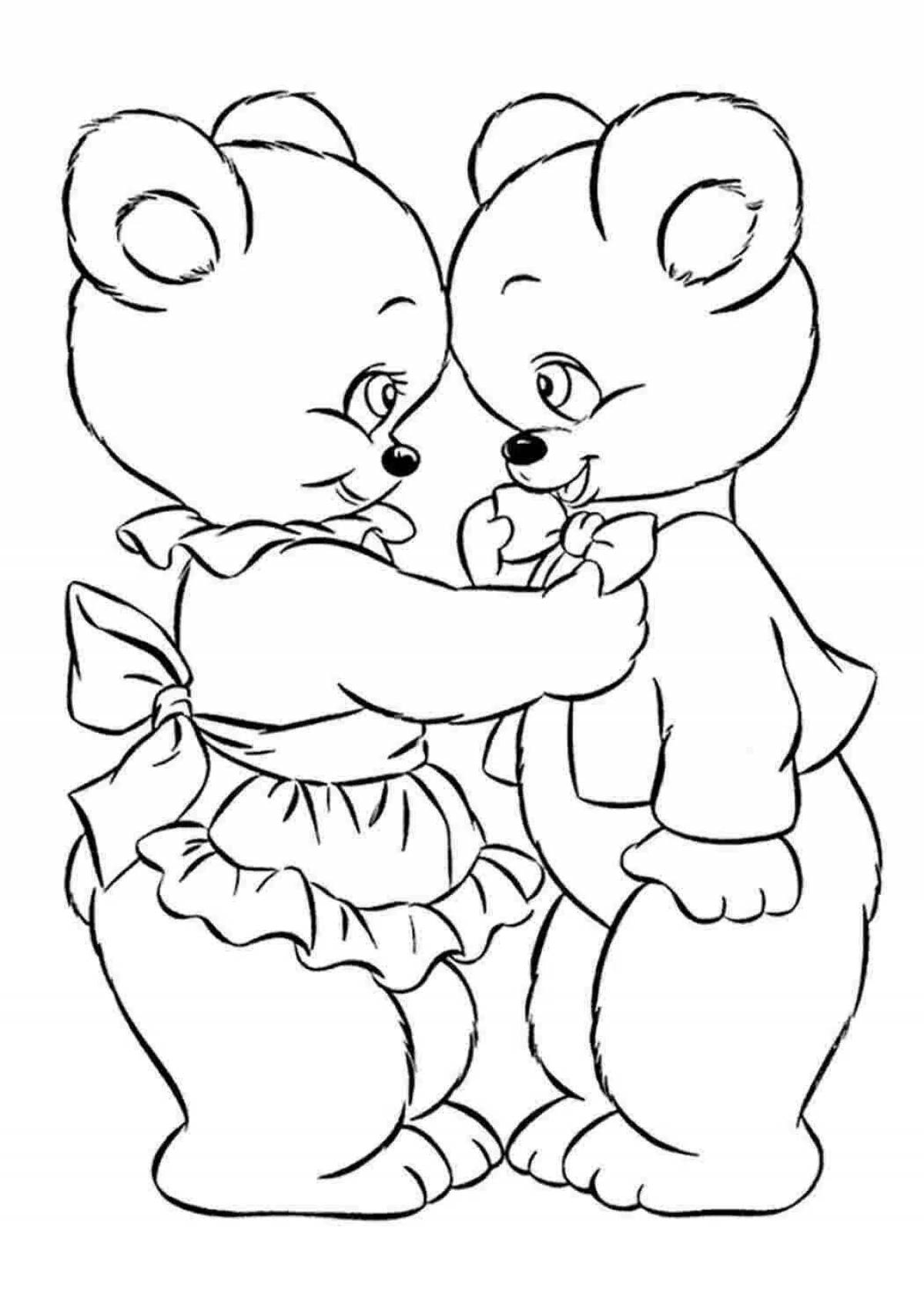 Serene coloring pages for couples