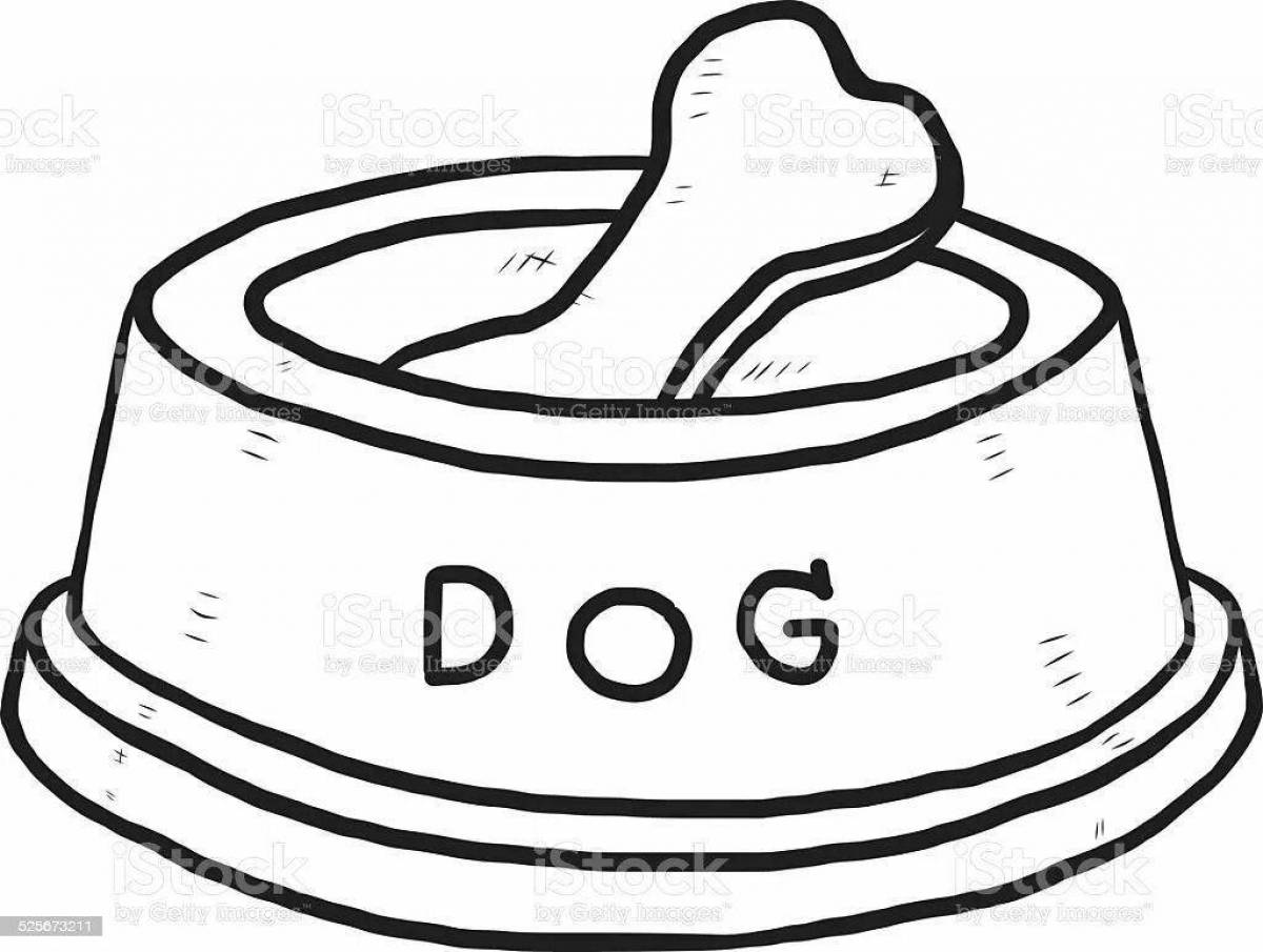 Fun dog food coloring page