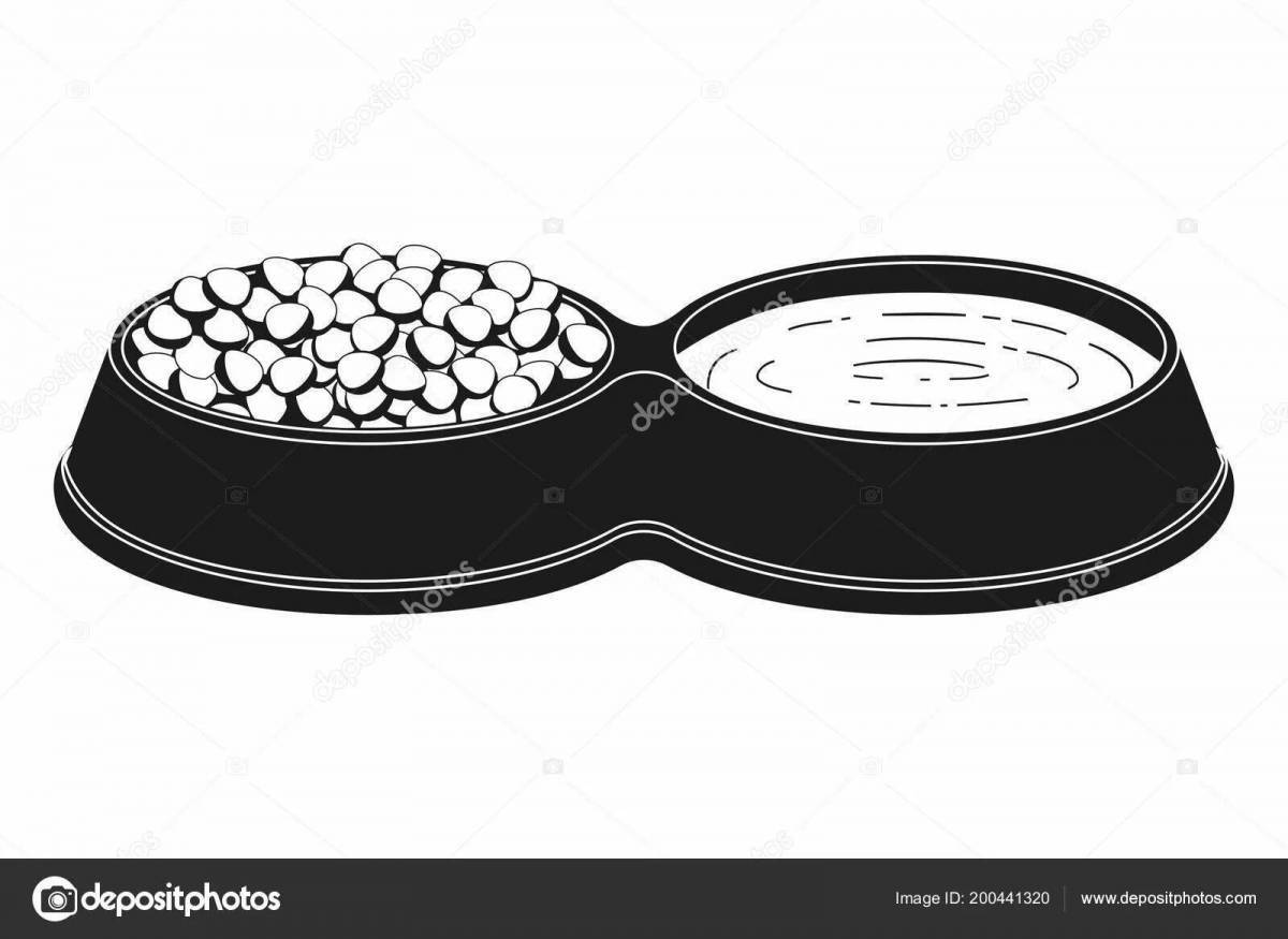 Photo Exciting dog food coloring page