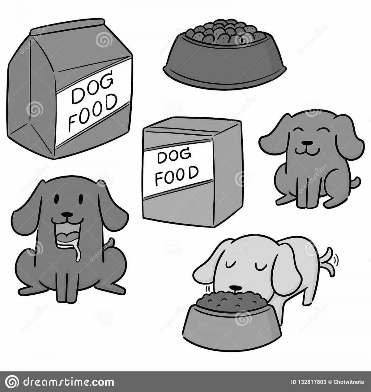 Fun dog food coloring sheet