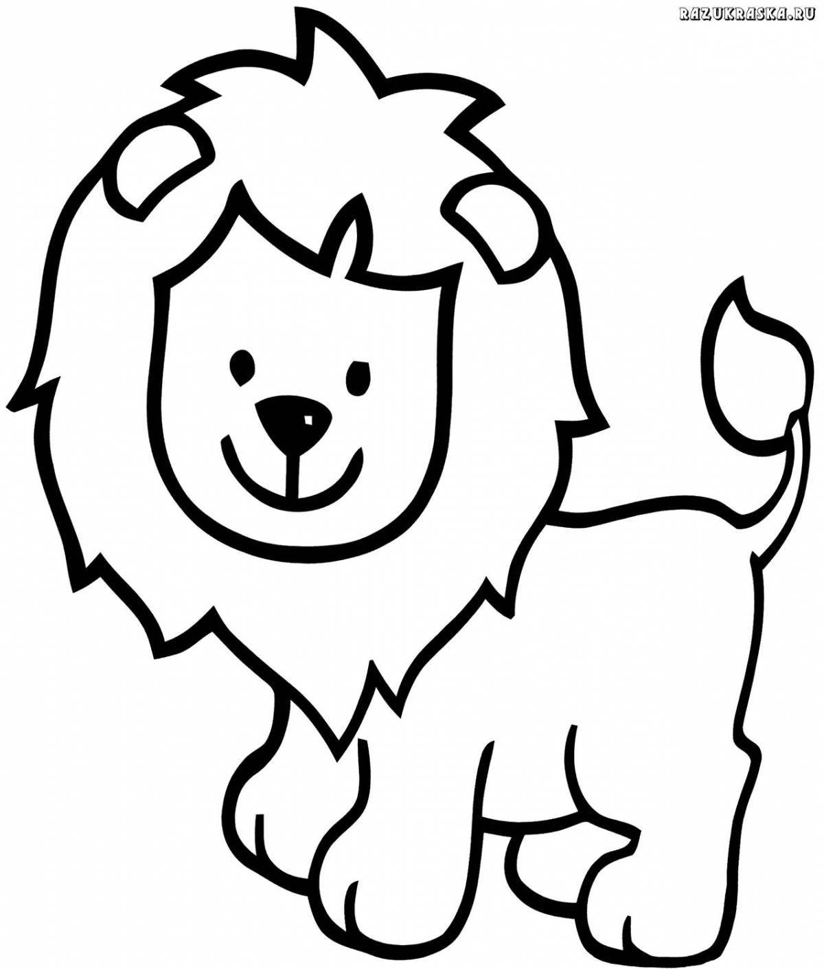 Great lion coloring book for kids