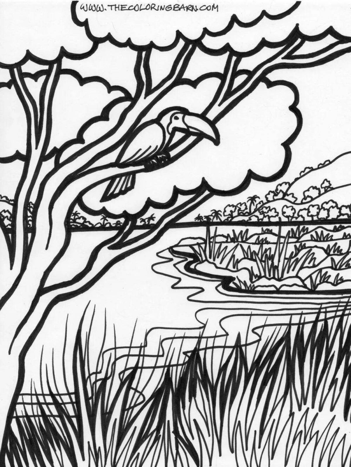 Merry river coloring book for kids