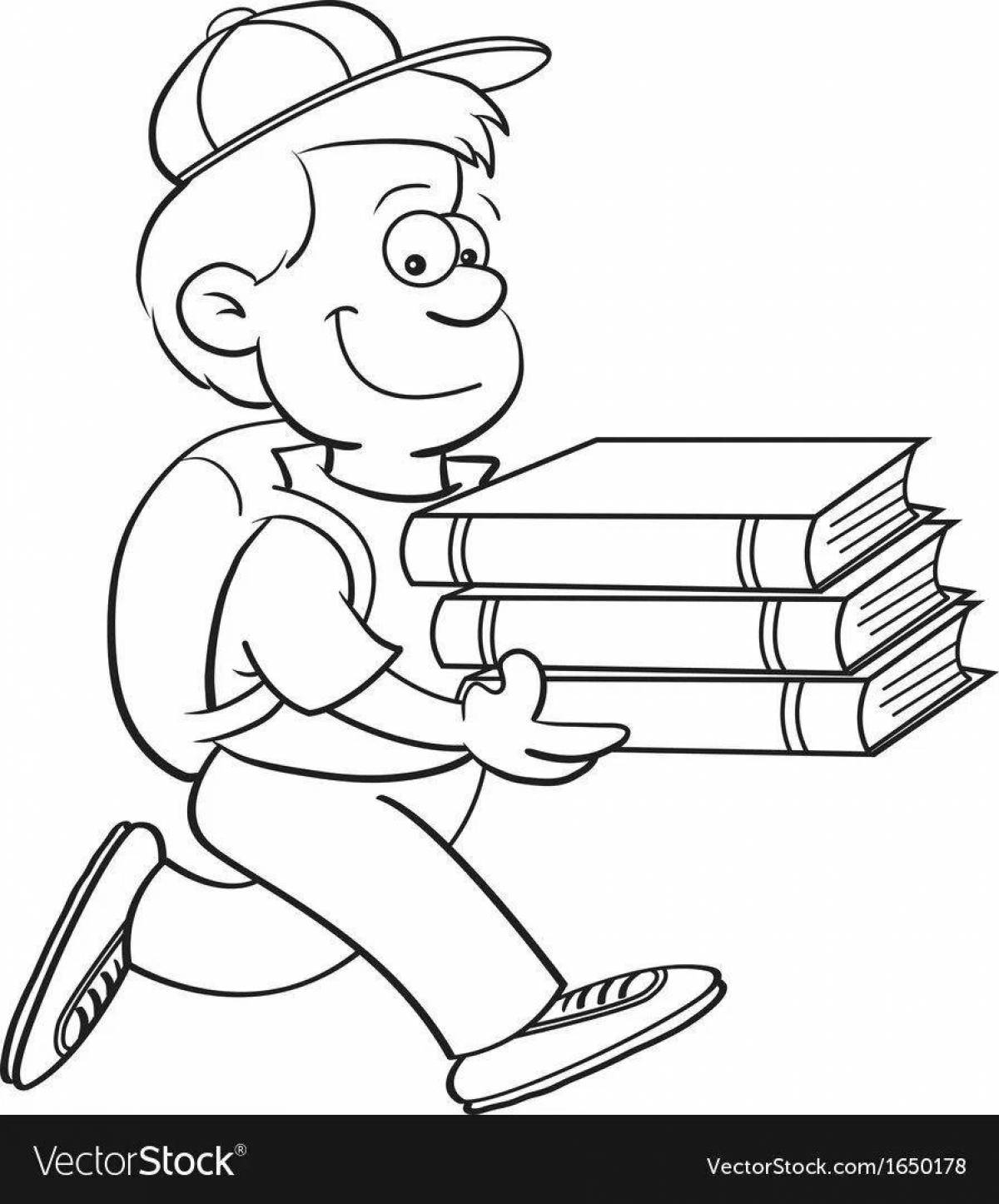 Great Library Coloring Page