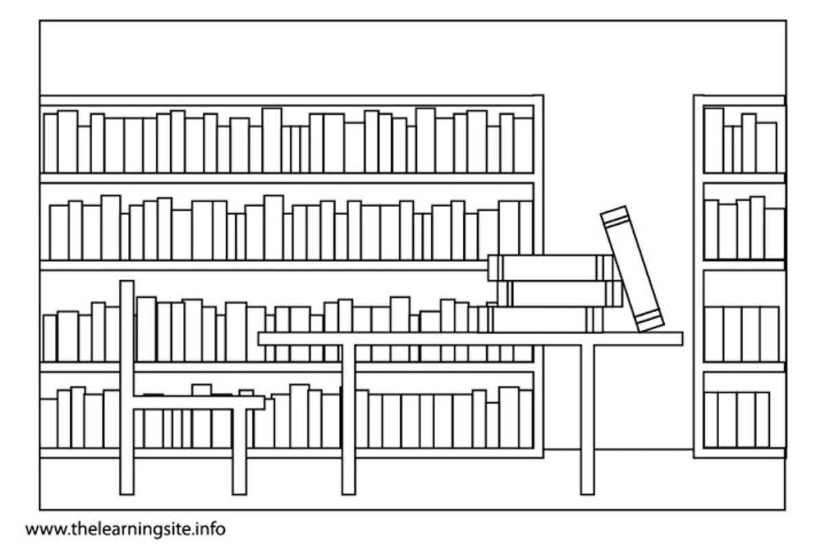 Раскраска «выдающаяся библиотека»
