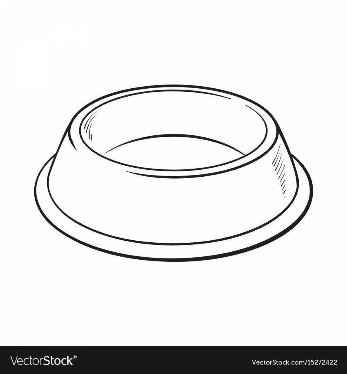 Animated dog bowl coloring page