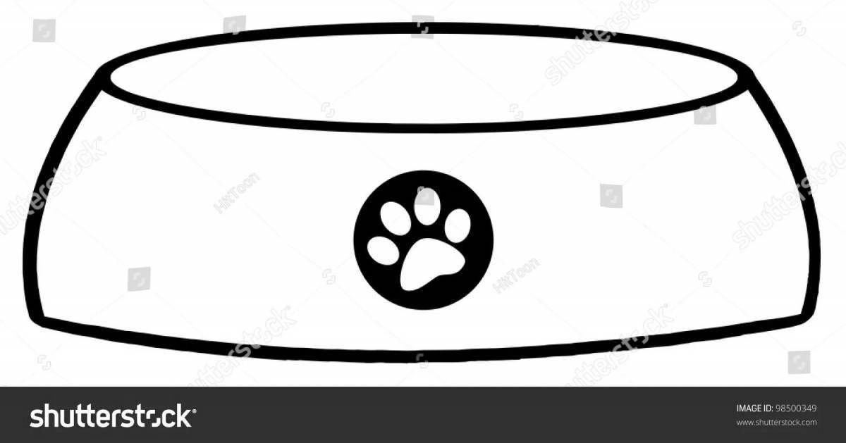 Amazing dog bowl coloring page