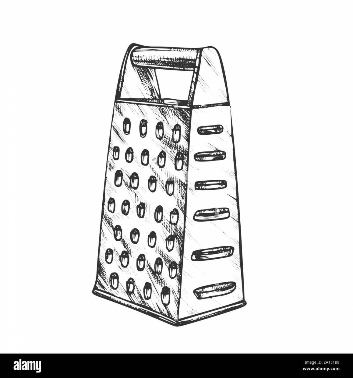 Junior Grater's Playful Coloring Page