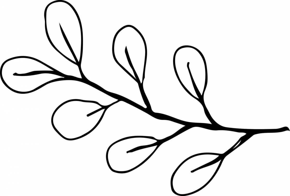 Glitter branch coloring book for kids