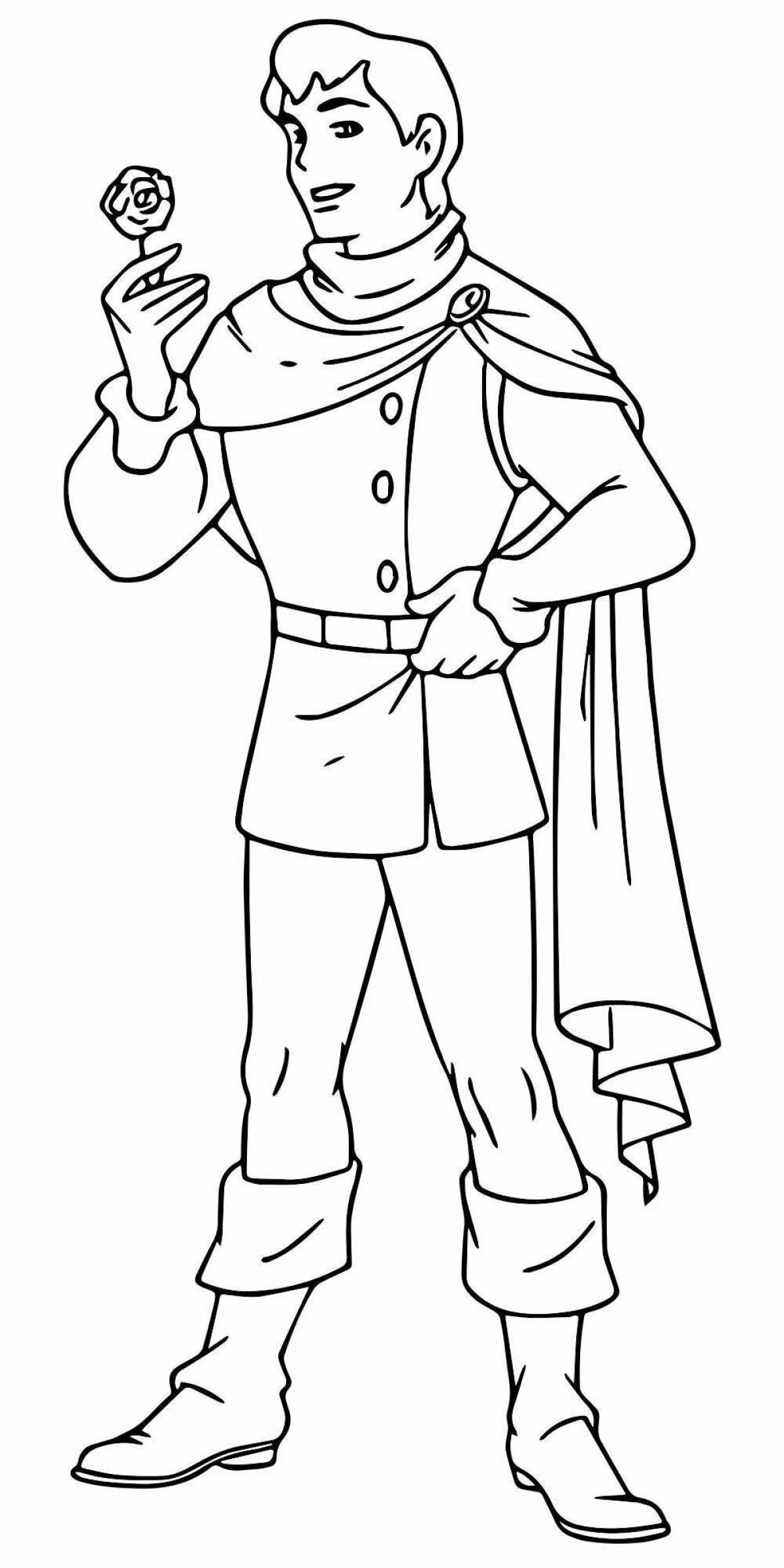 Prince Charming coloring book for kids