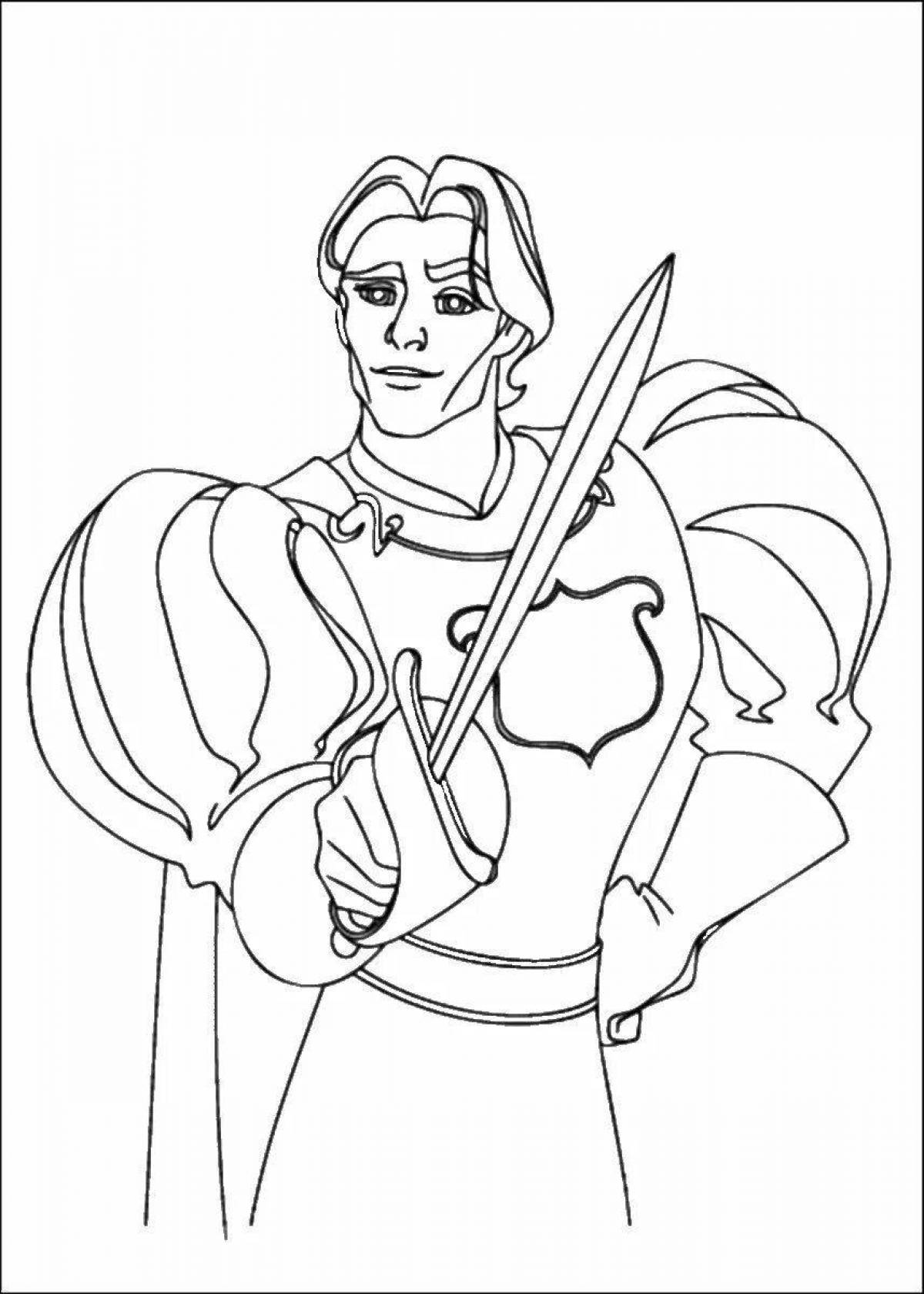 Glorious prince coloring pages for kids