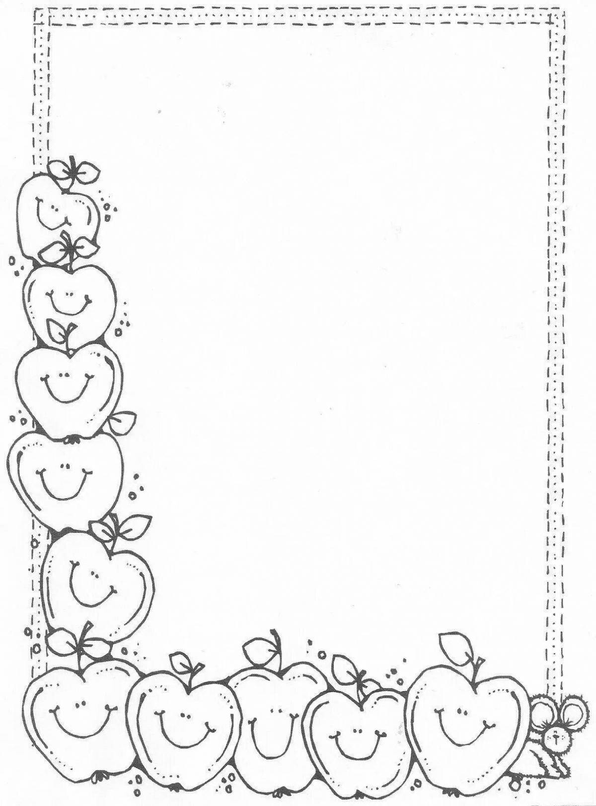 Fun coloring frame for kids