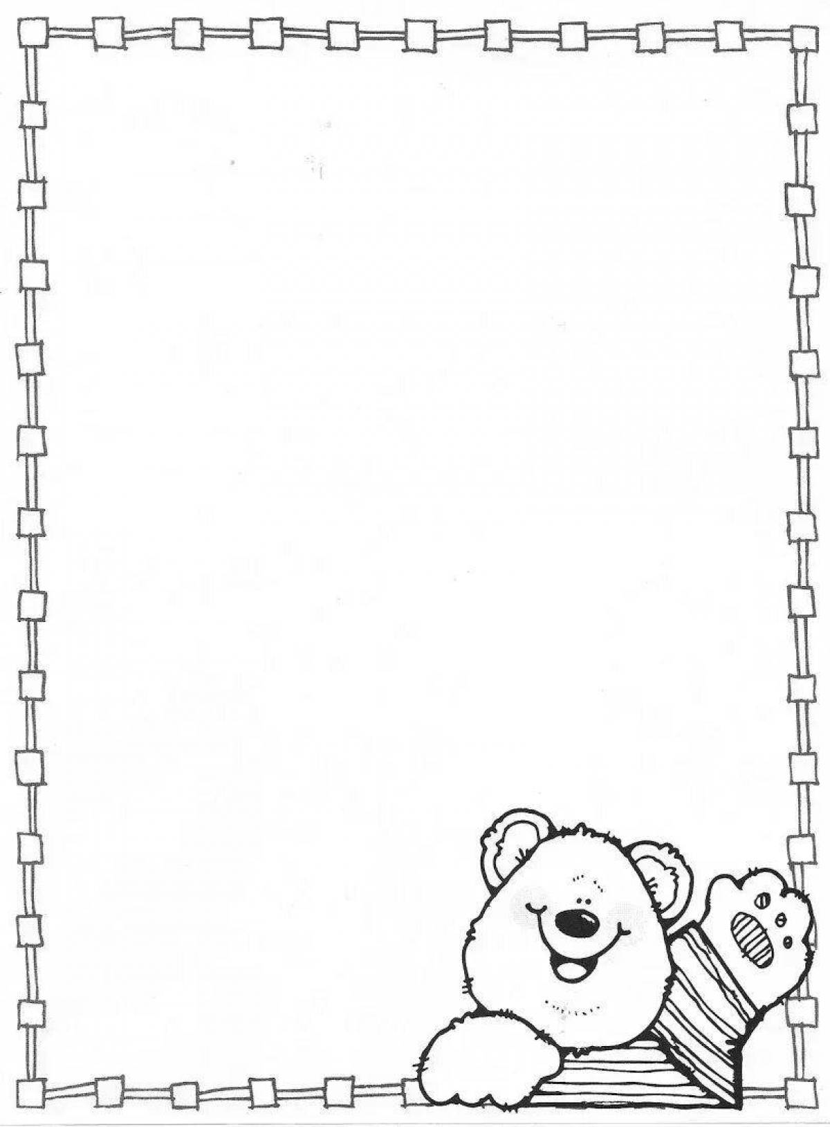 Coloring frame for toddlers