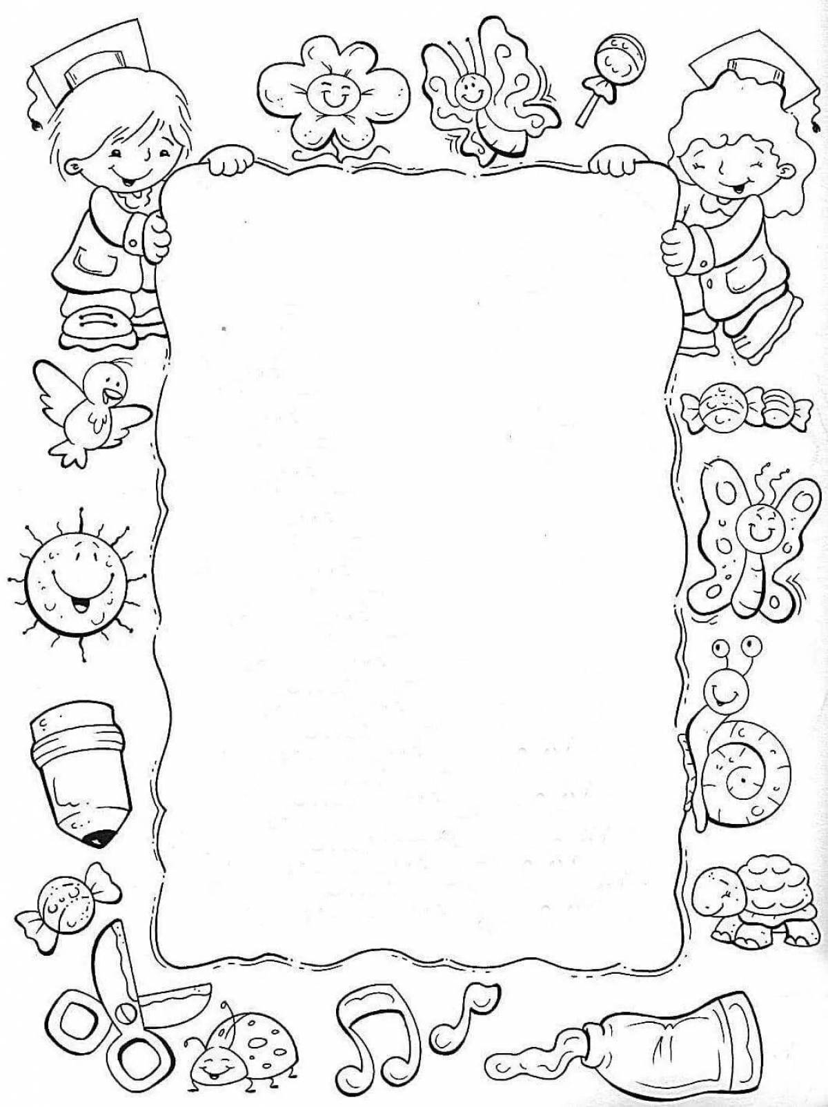A fun coloring frame for preschoolers