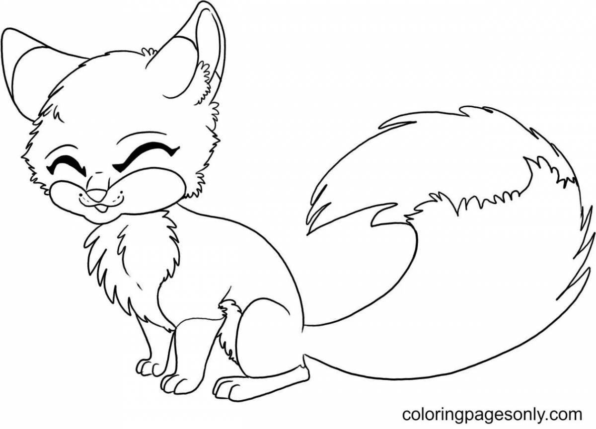 Funny fox coloring book for kids