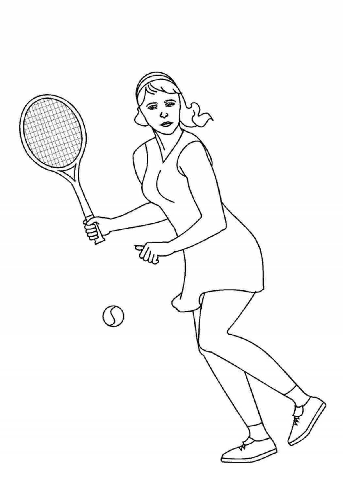 Amazing tennis coloring book for kids