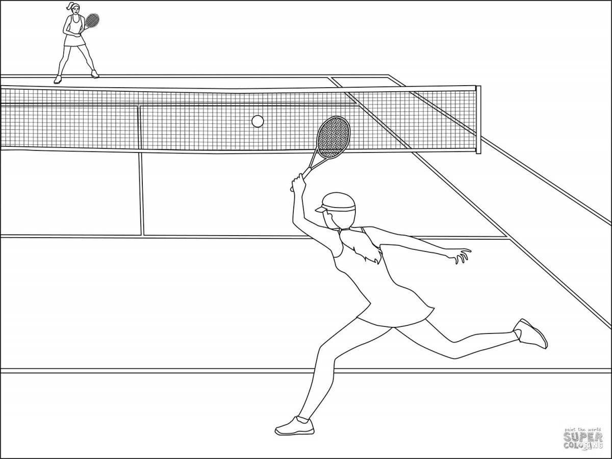 Great tennis coloring book for kids