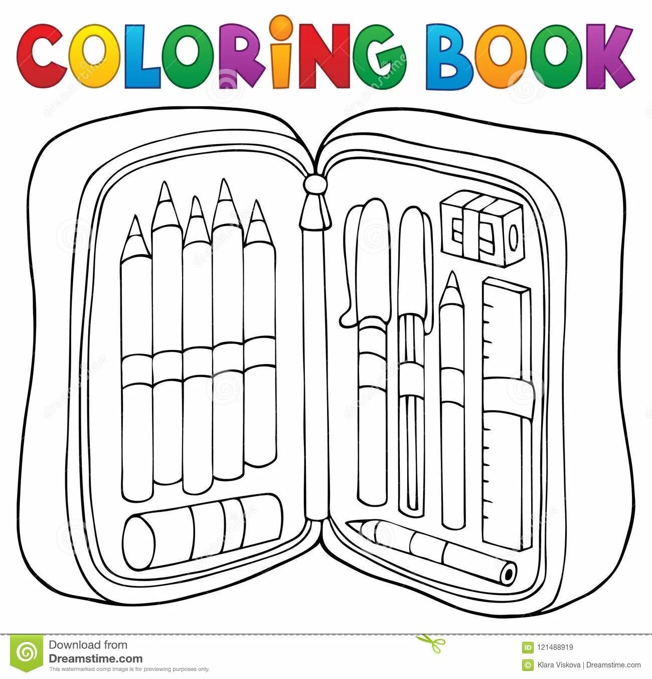Fun coloring pencil case for kids