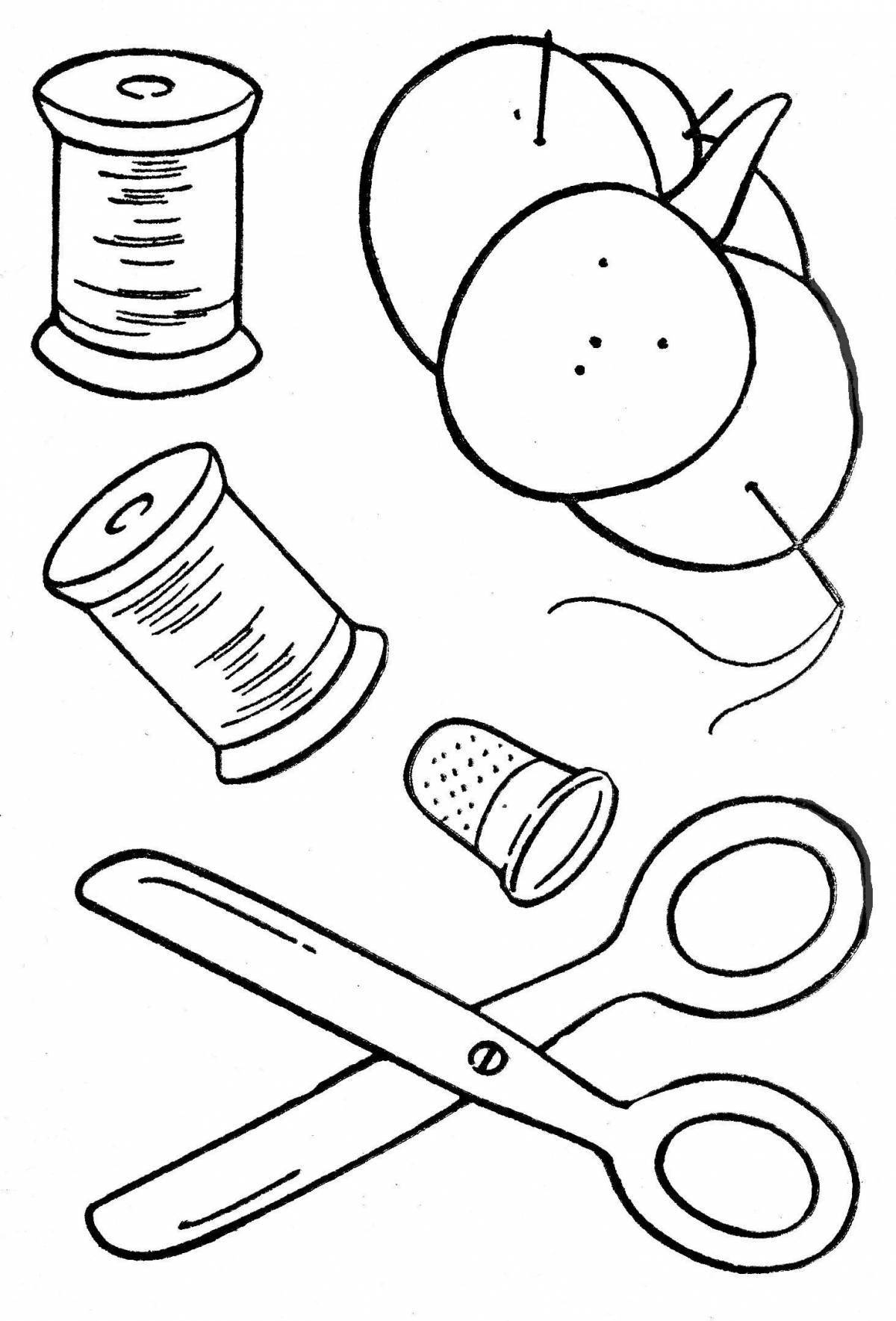 Adorable threads for coloring for children