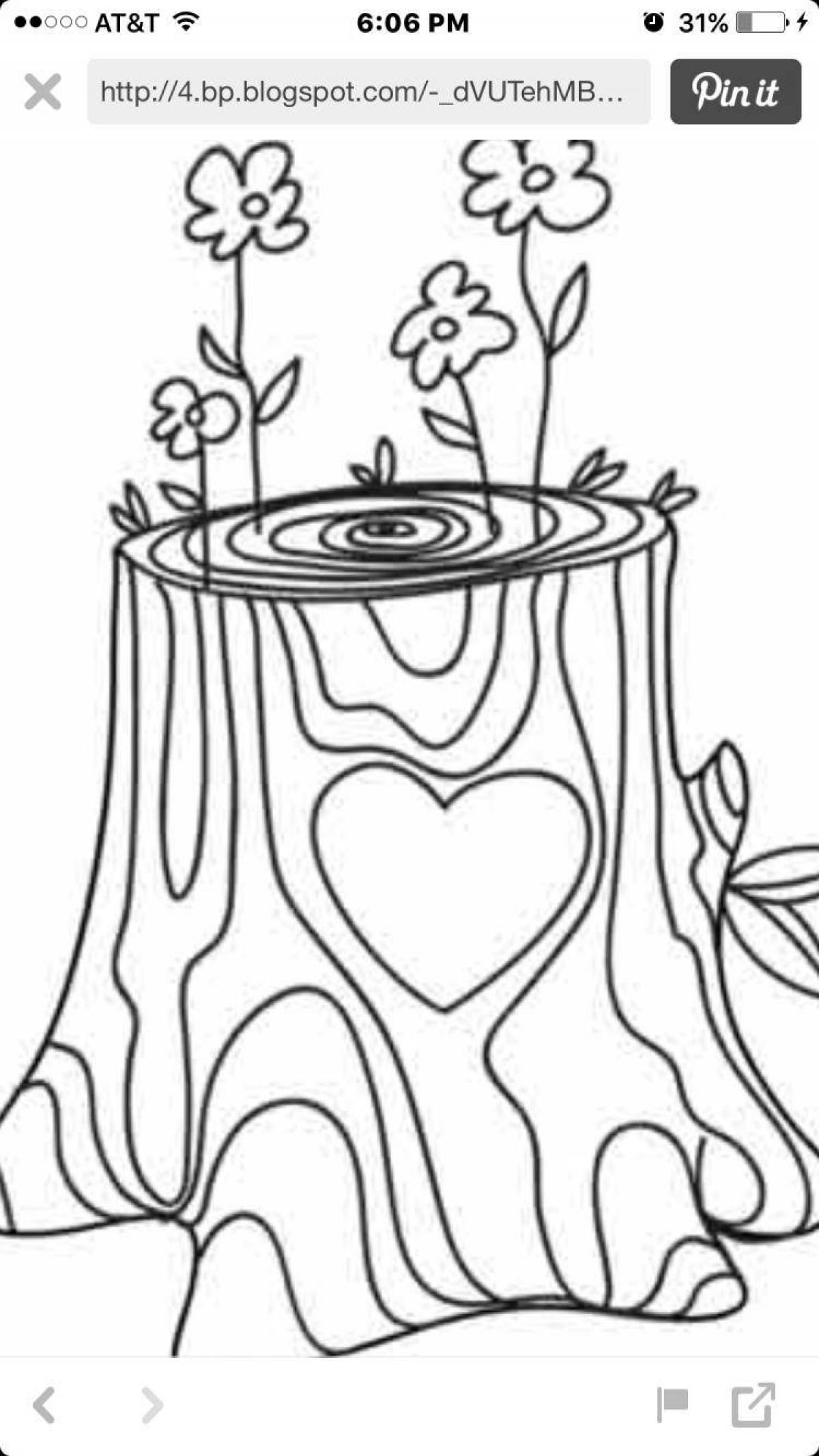 Раскраска jovial stump для детей