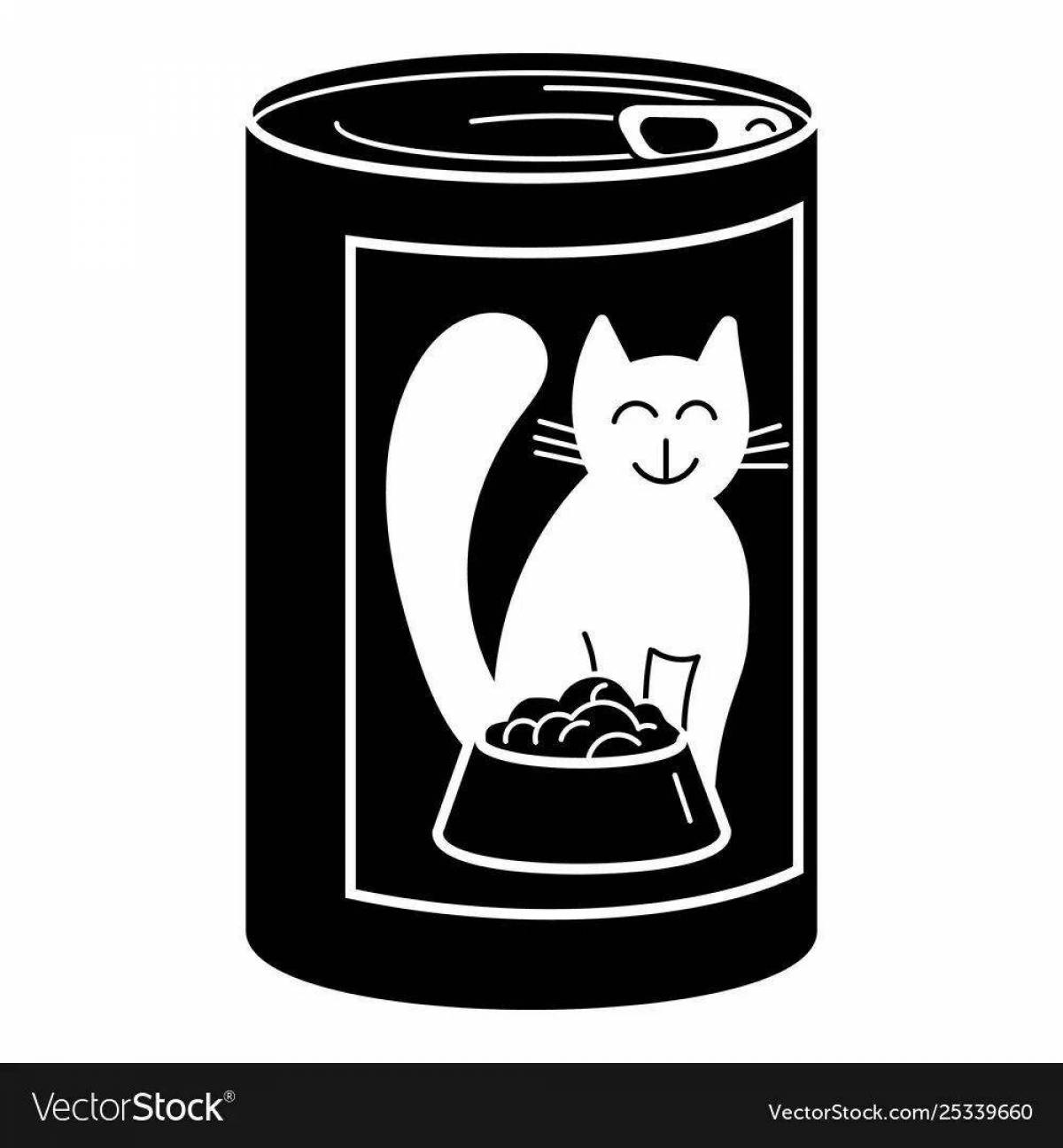 Fun cat food coloring page