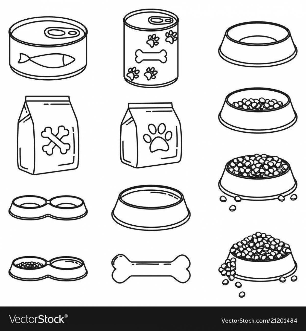 Great cat food coloring page