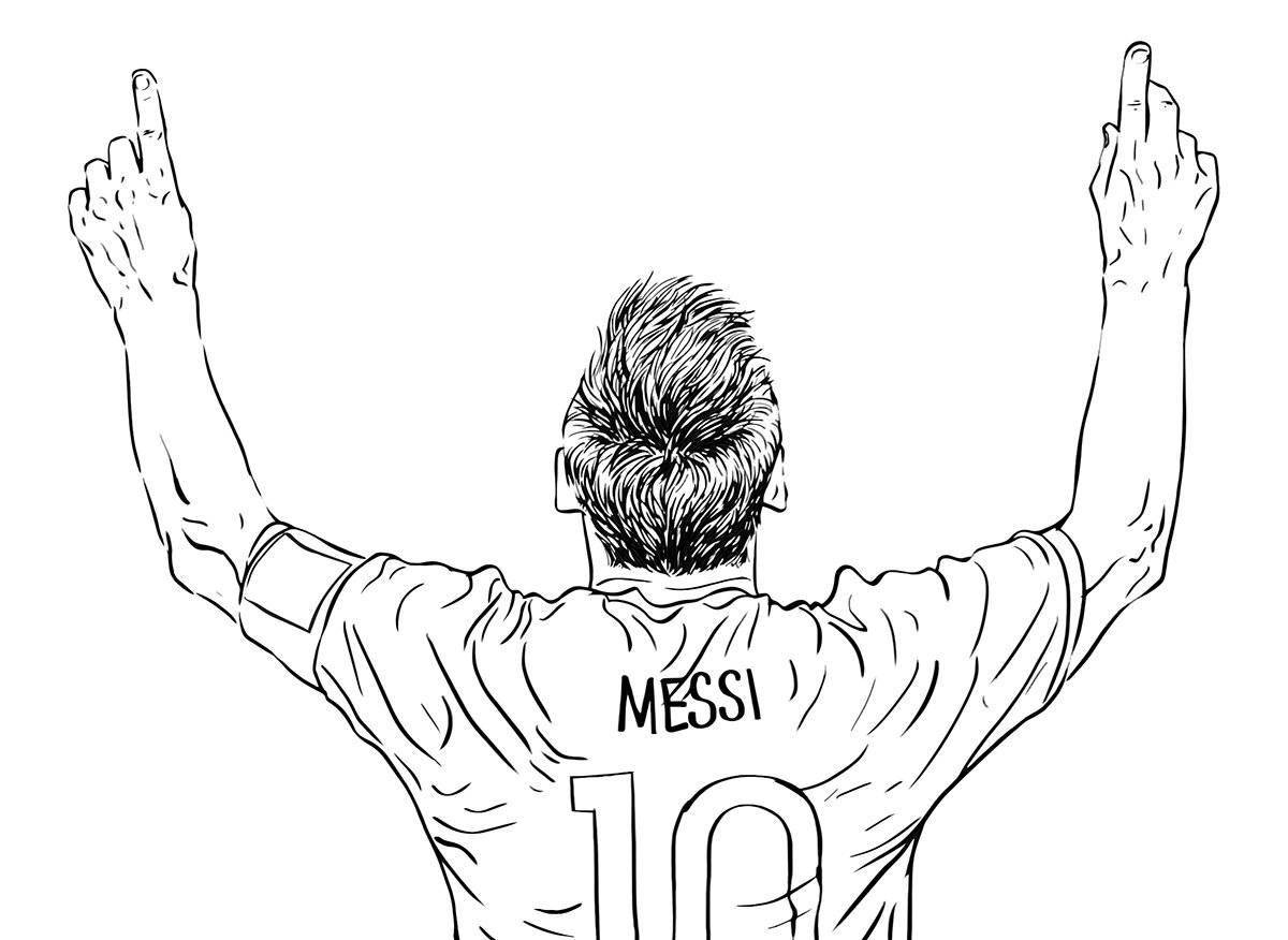 Outstanding messi coloring for kids
