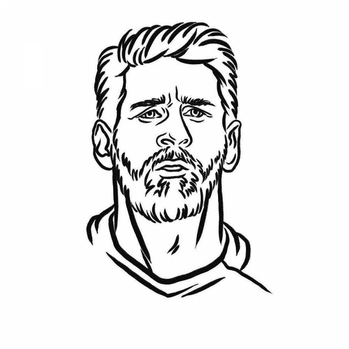 Extraordinary messi coloring for kids