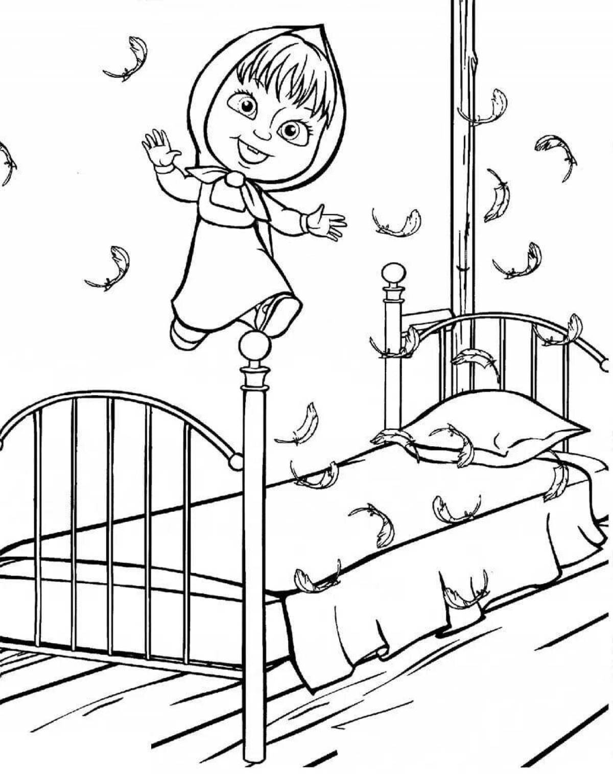 Bright masha coloring