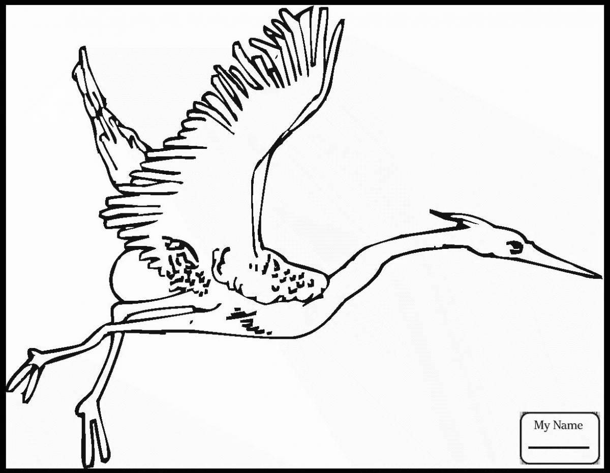 Attractive Crane coloring book for kids